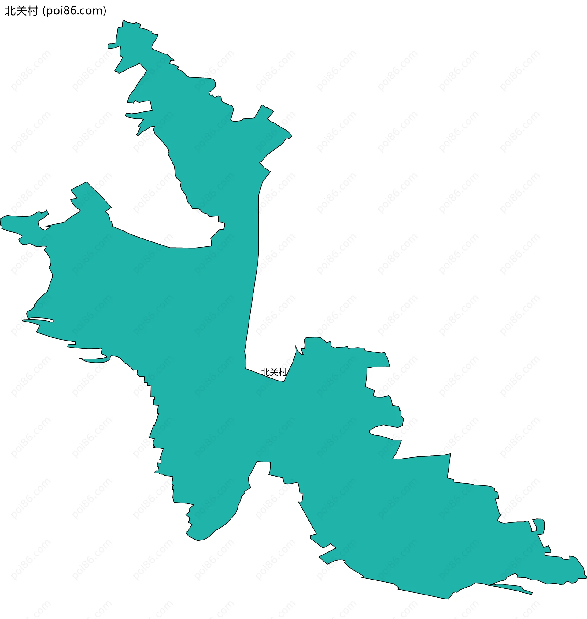 北关村边界地图