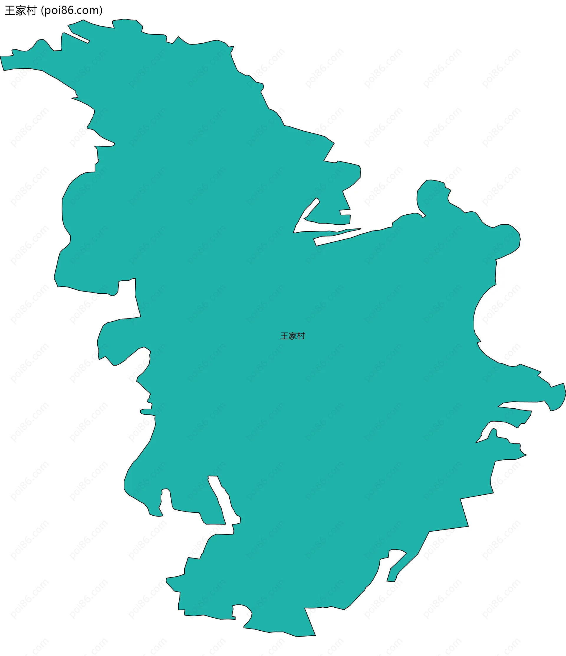 王家村边界地图