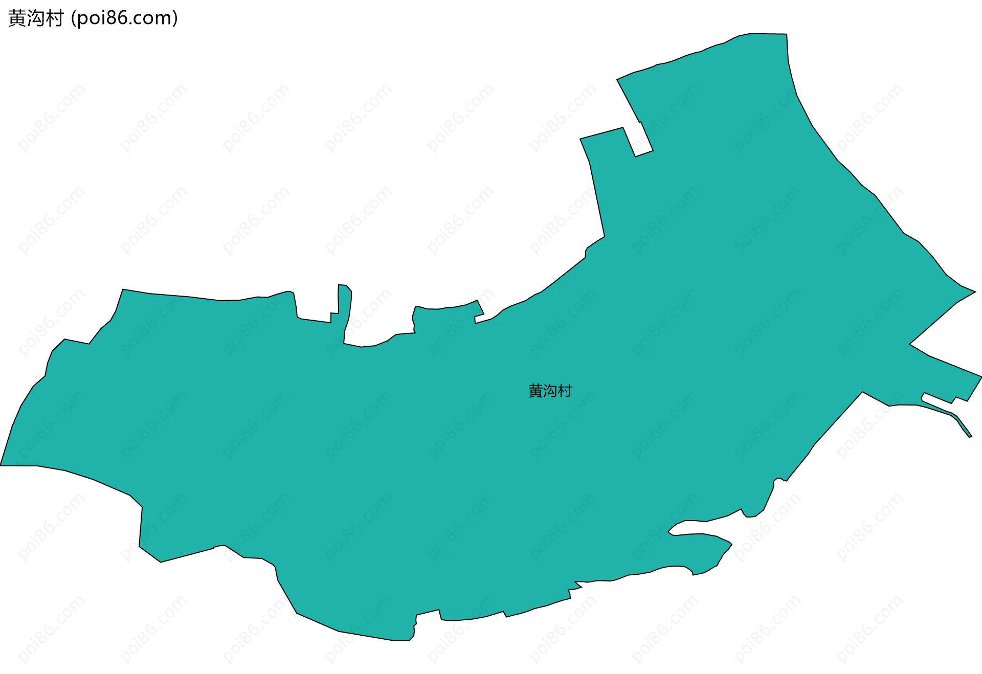 黄沟村边界地图