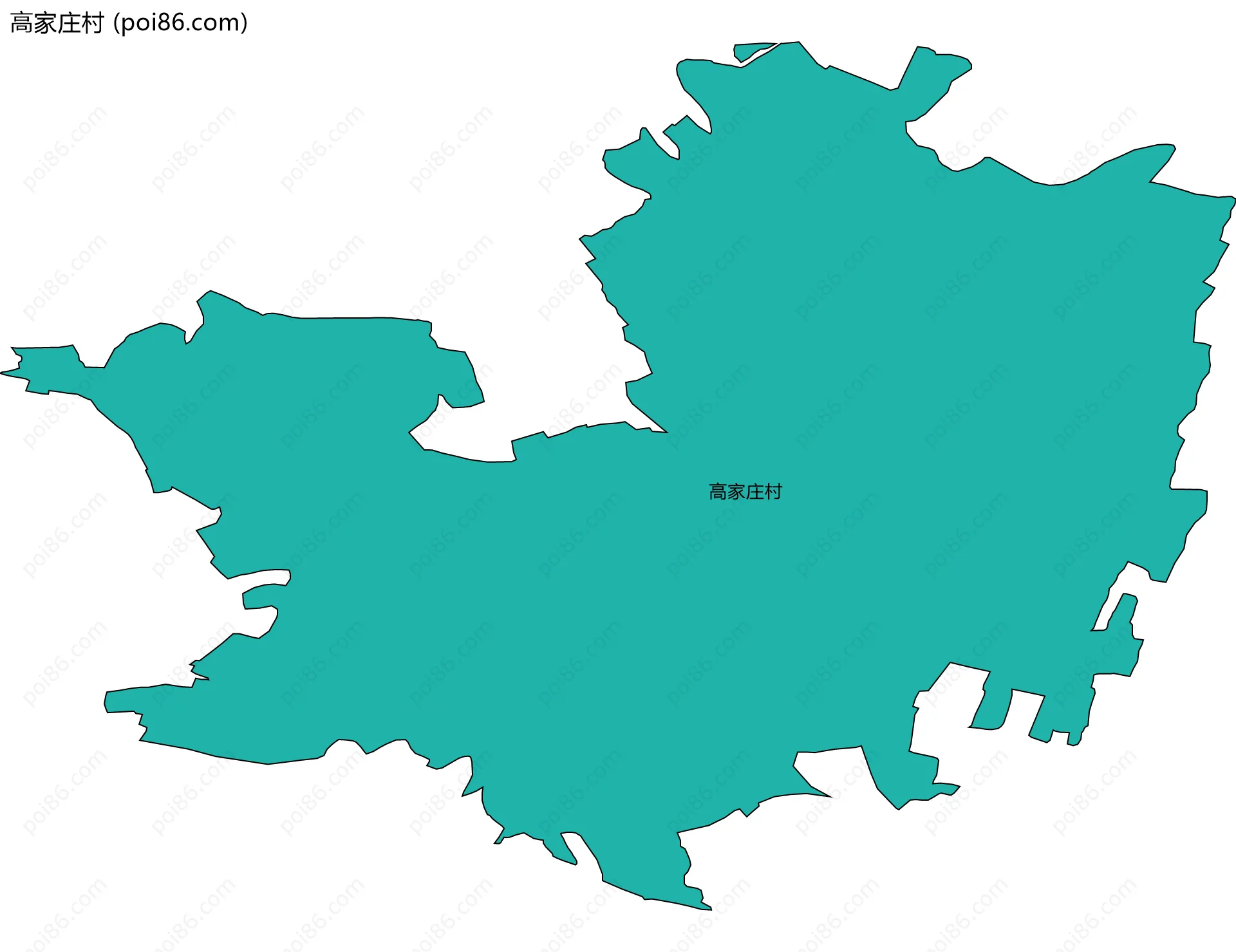 高家庄村边界地图