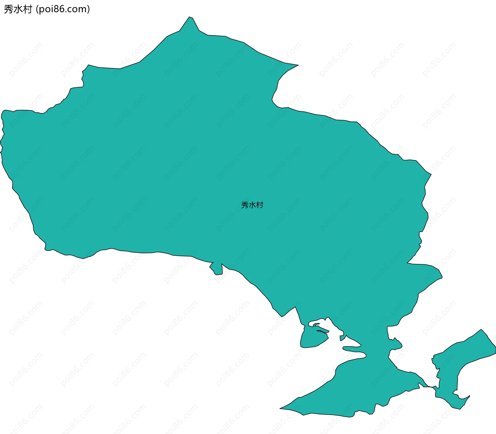 秀水村边界地图