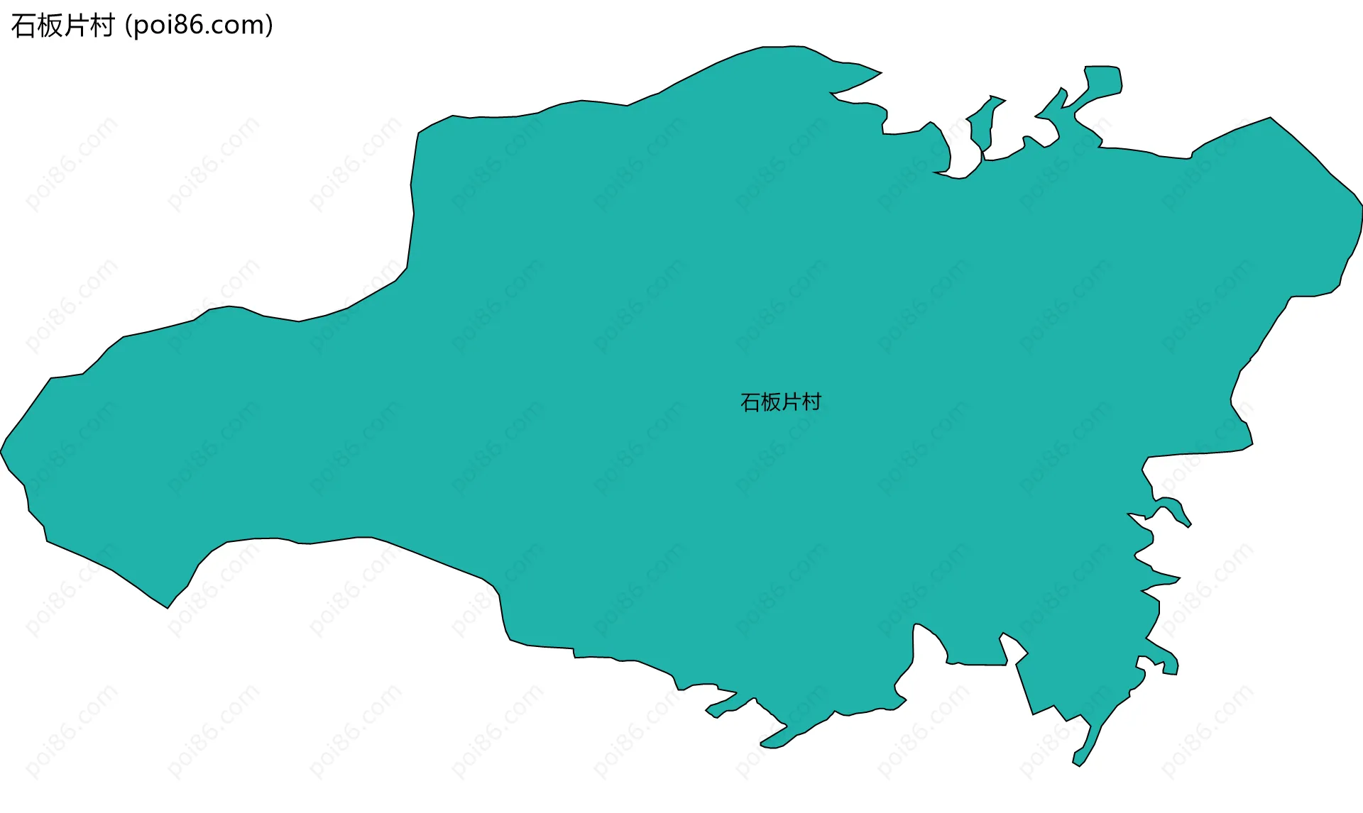 石板片村边界地图