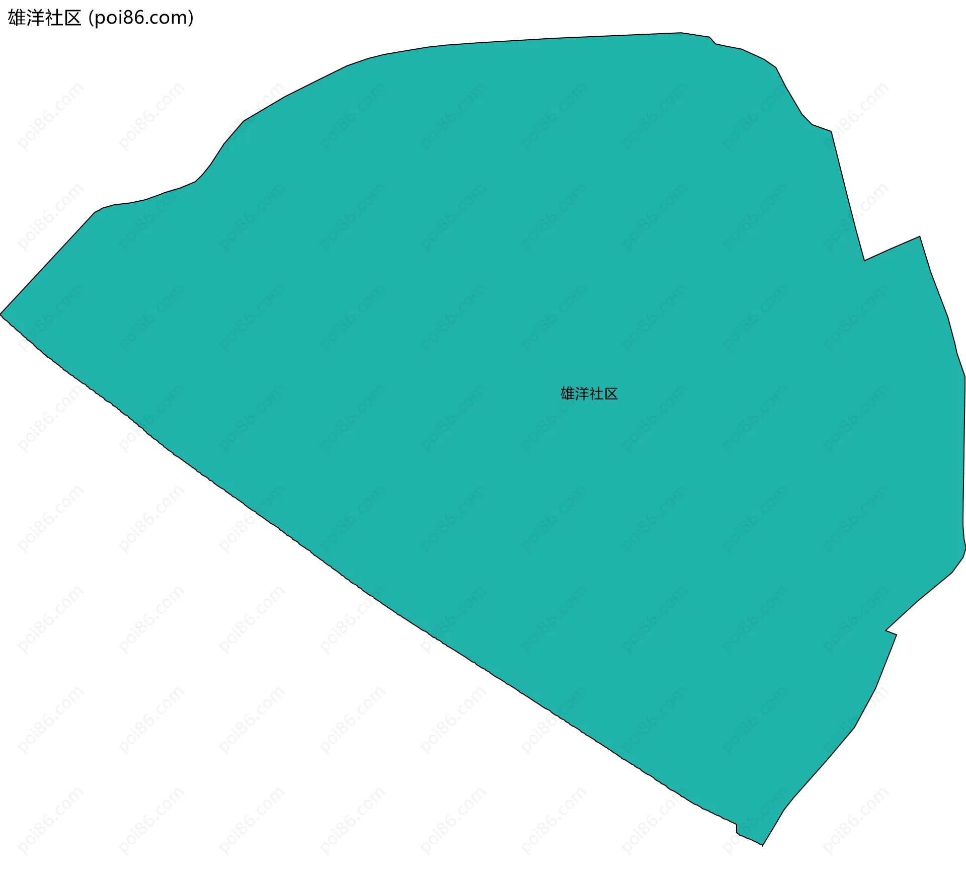 雄洋社区边界地图