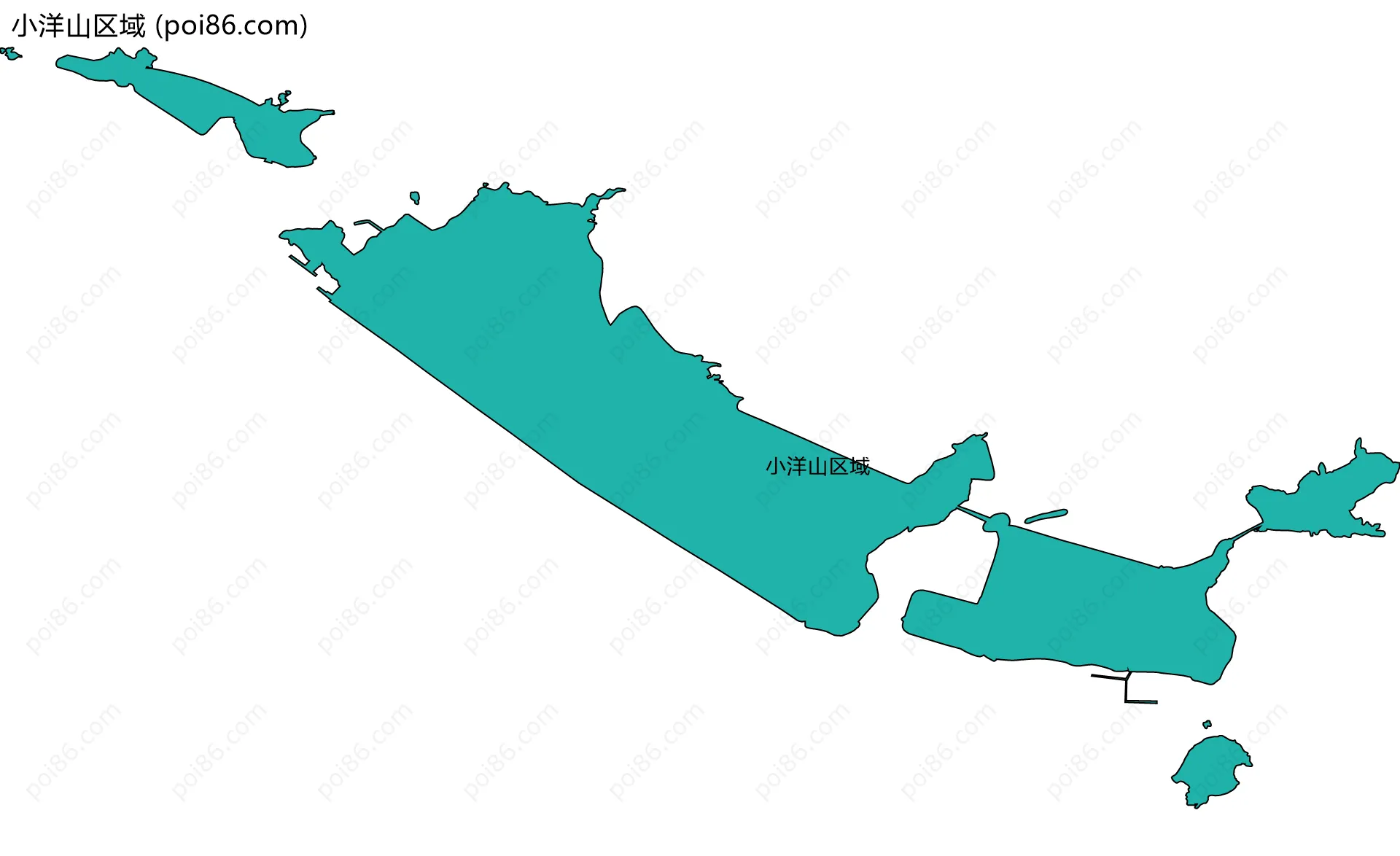 小洋山区域边界地图