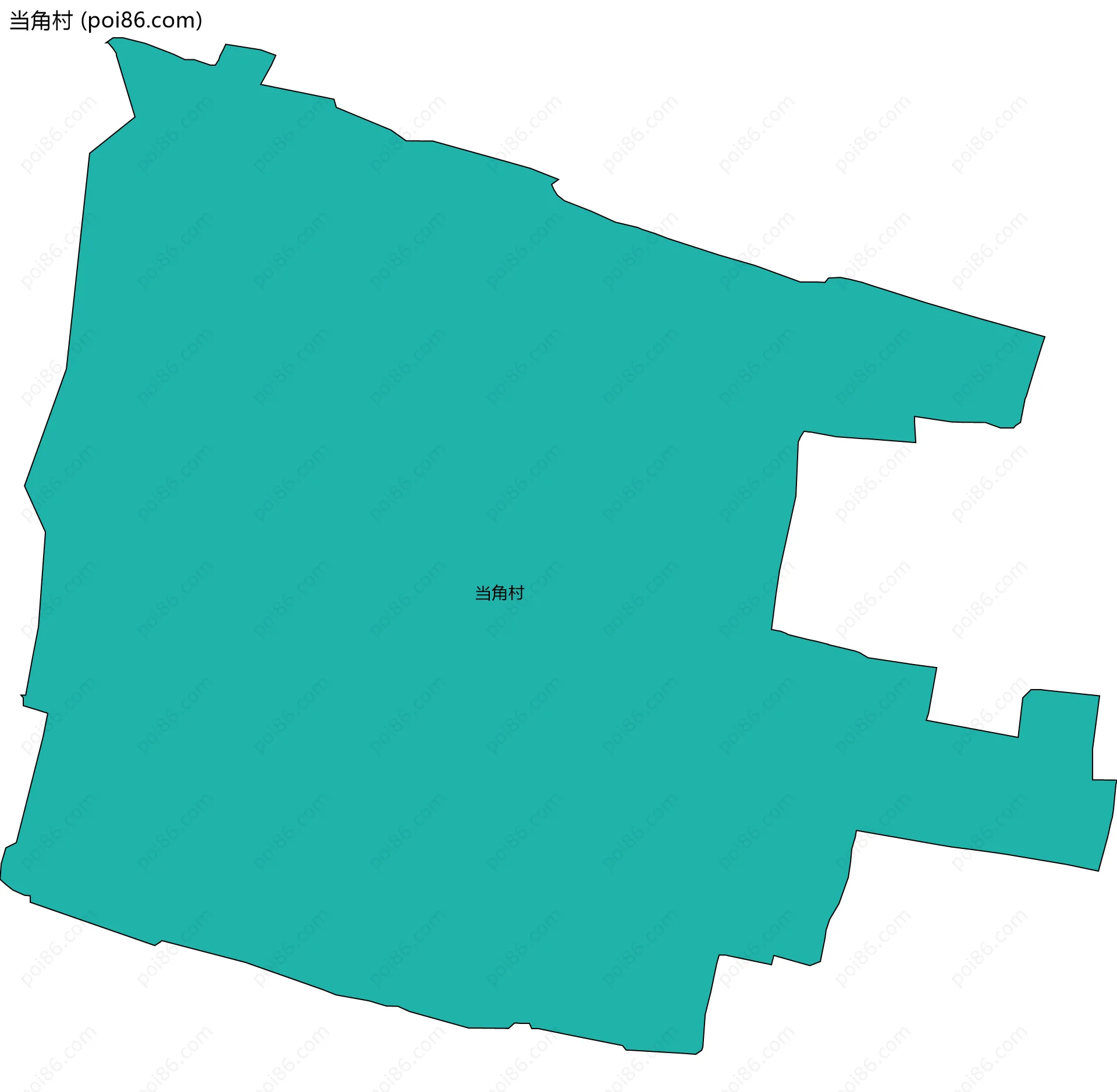 当角村边界地图