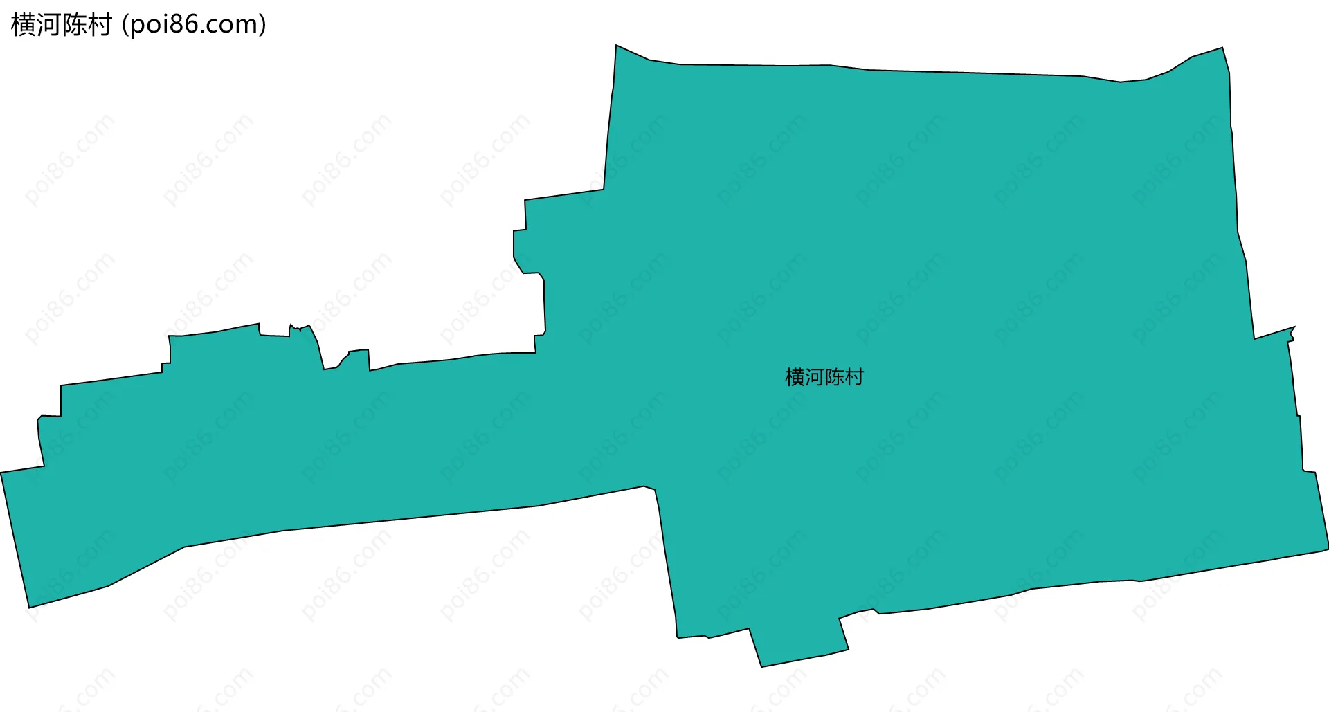 横河陈村边界地图