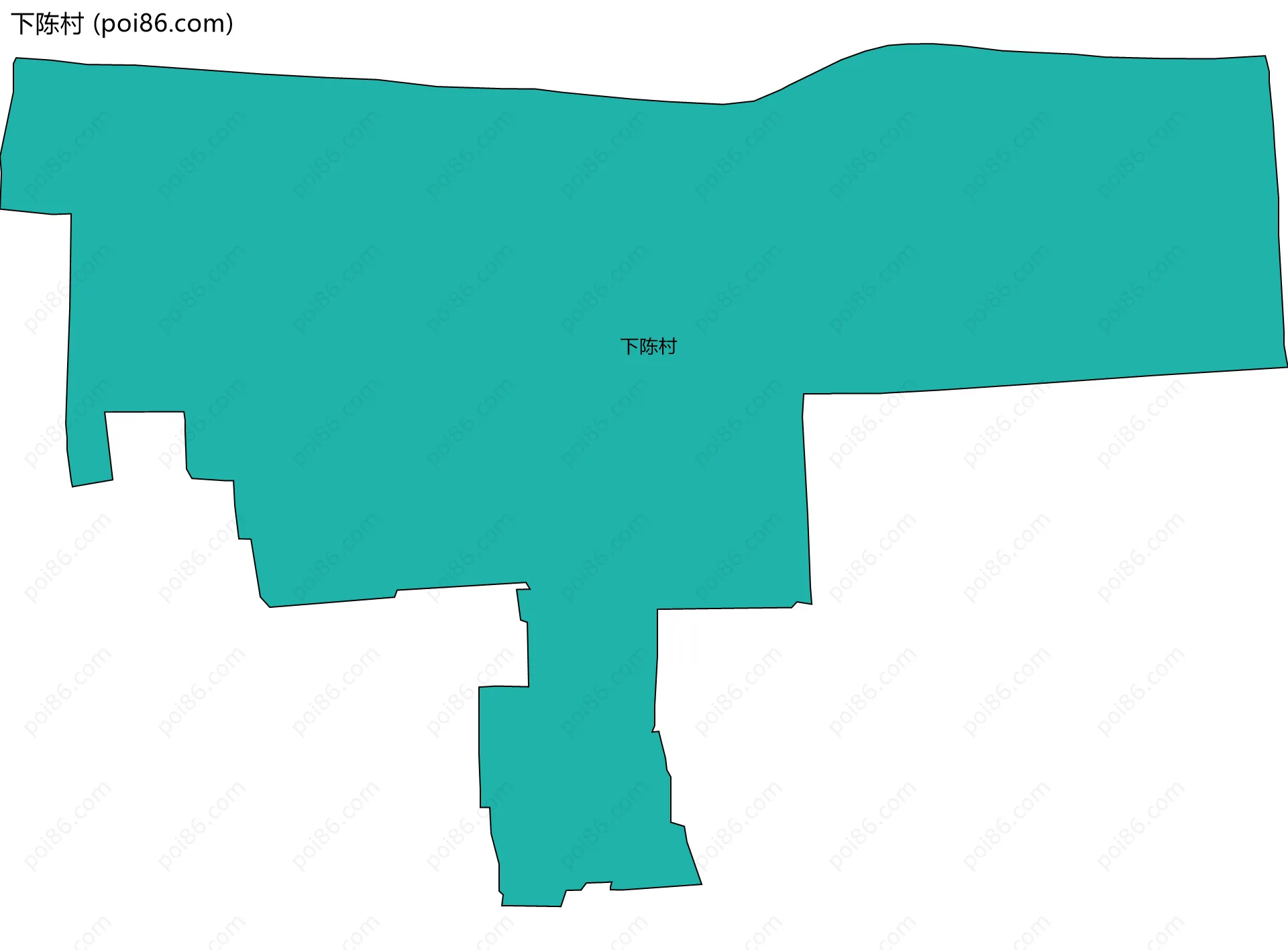 下陈村边界地图