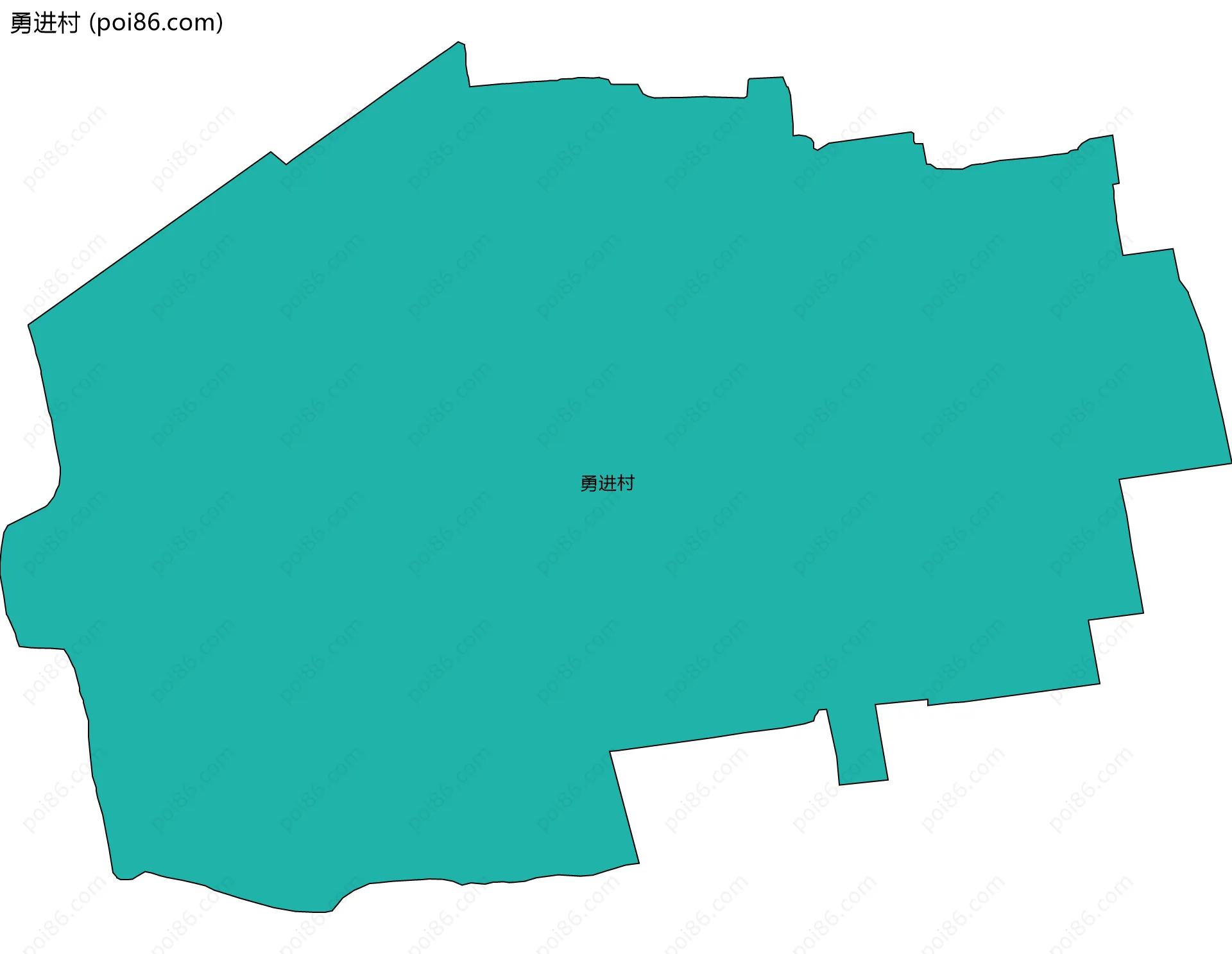 勇进村边界地图