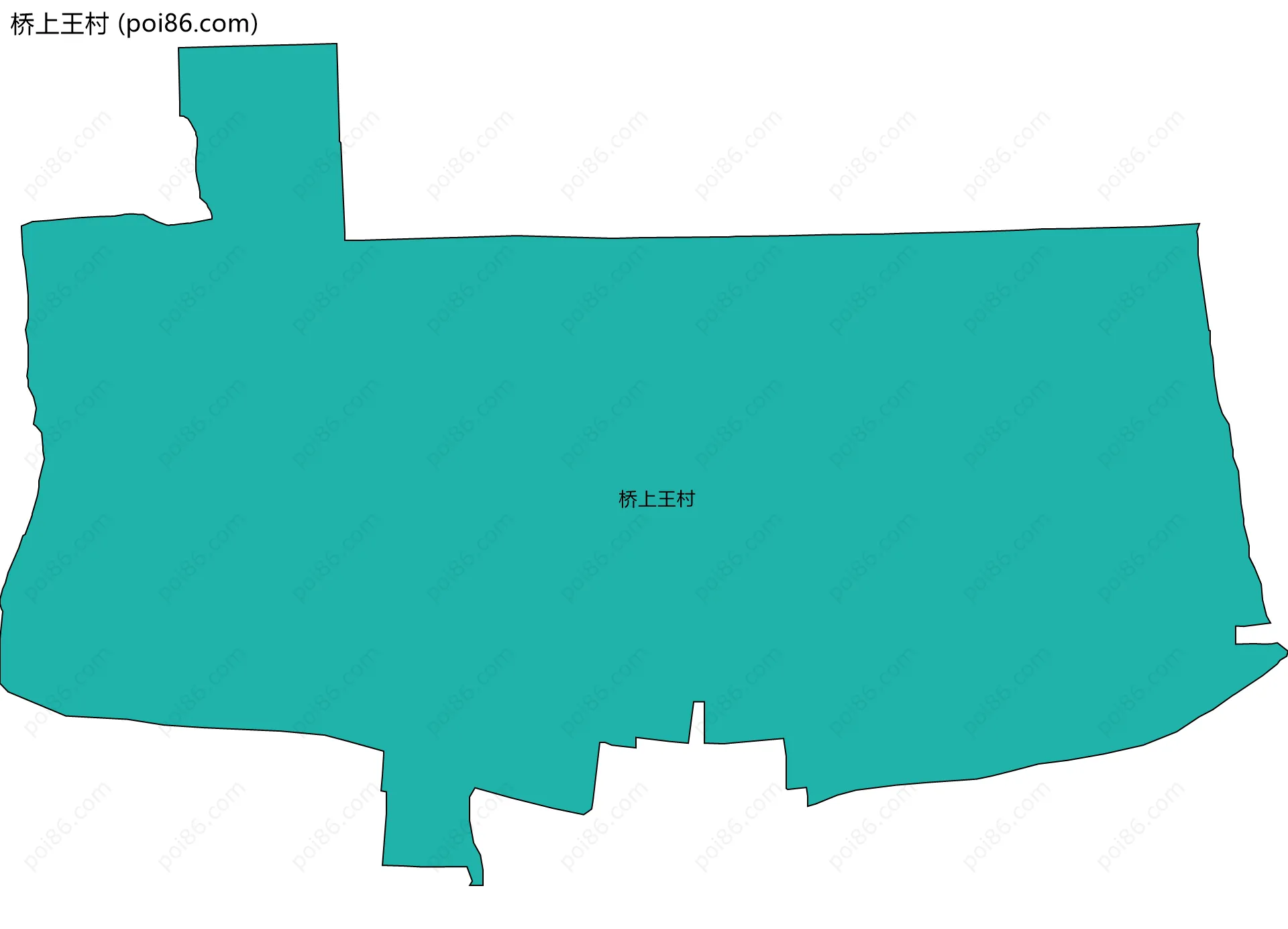 桥上王村边界地图
