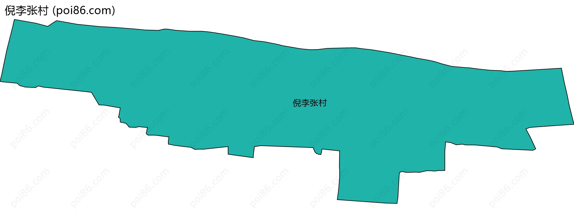 倪李张村边界地图