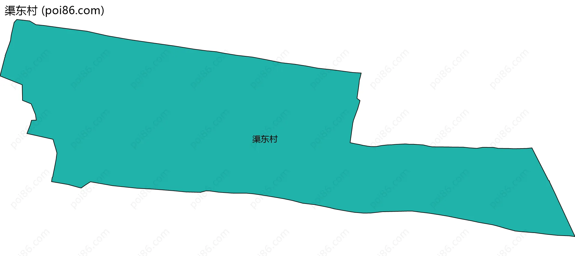 渠东村边界地图