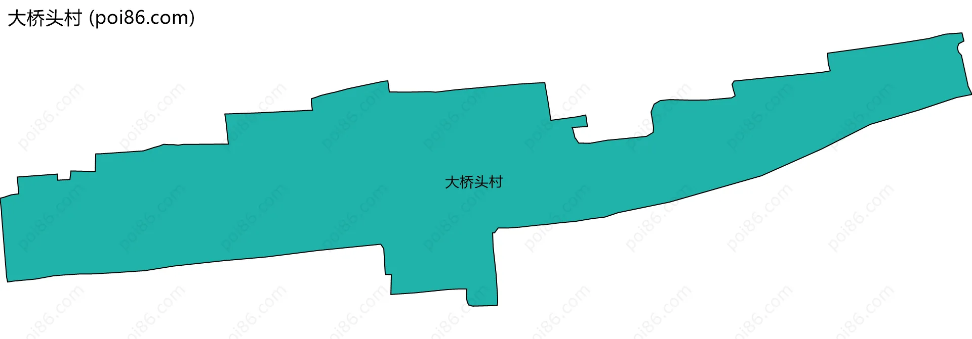 大桥头村边界地图