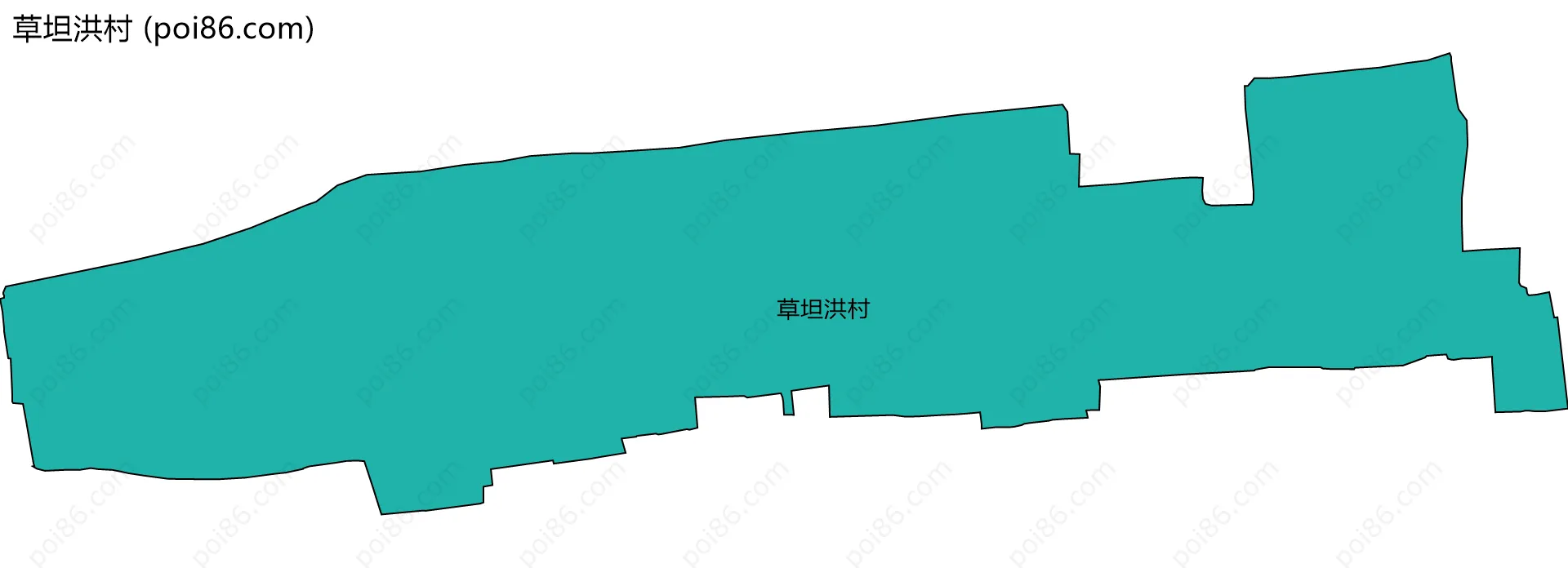 草坦洪村边界地图