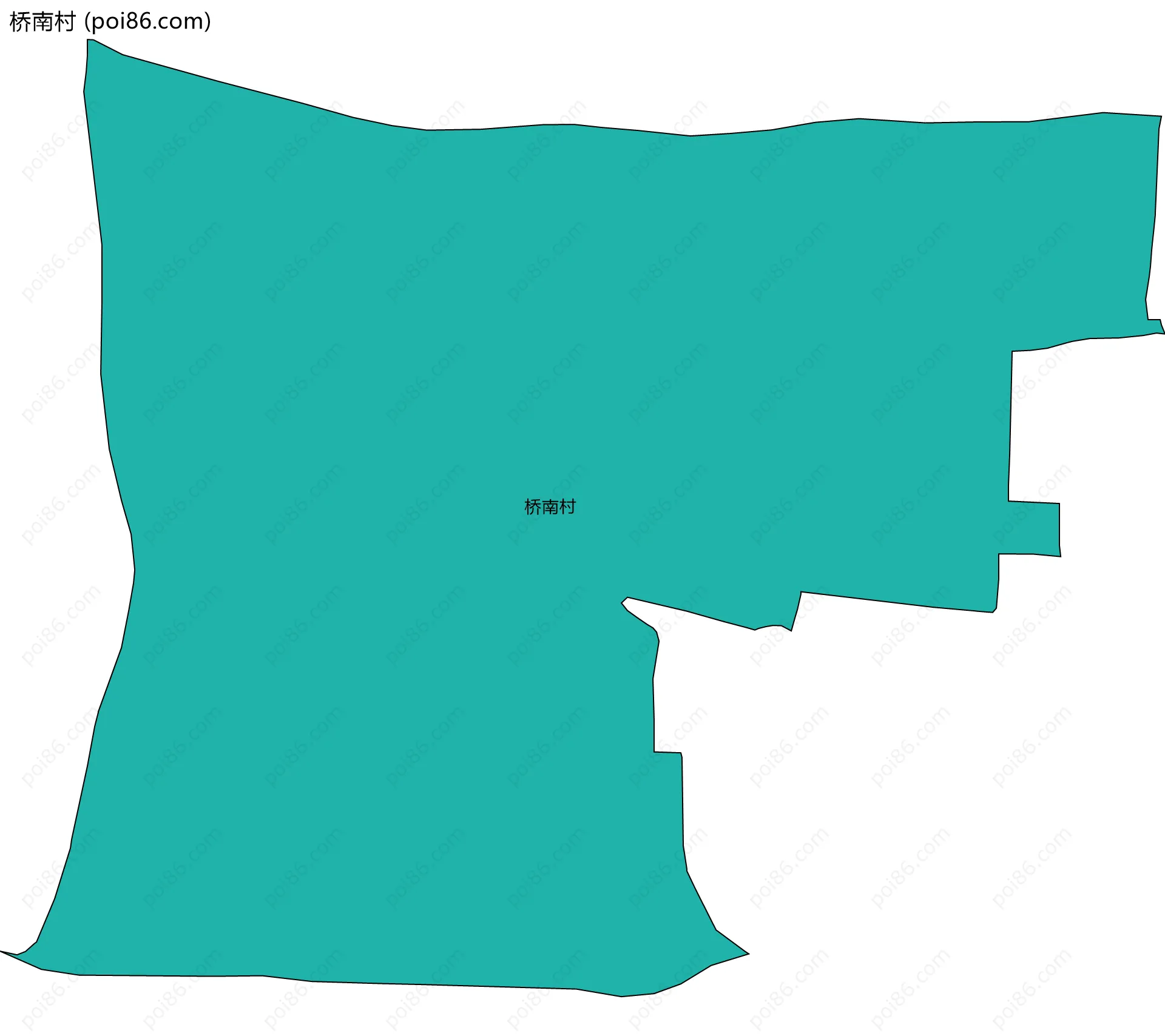 桥南村边界地图