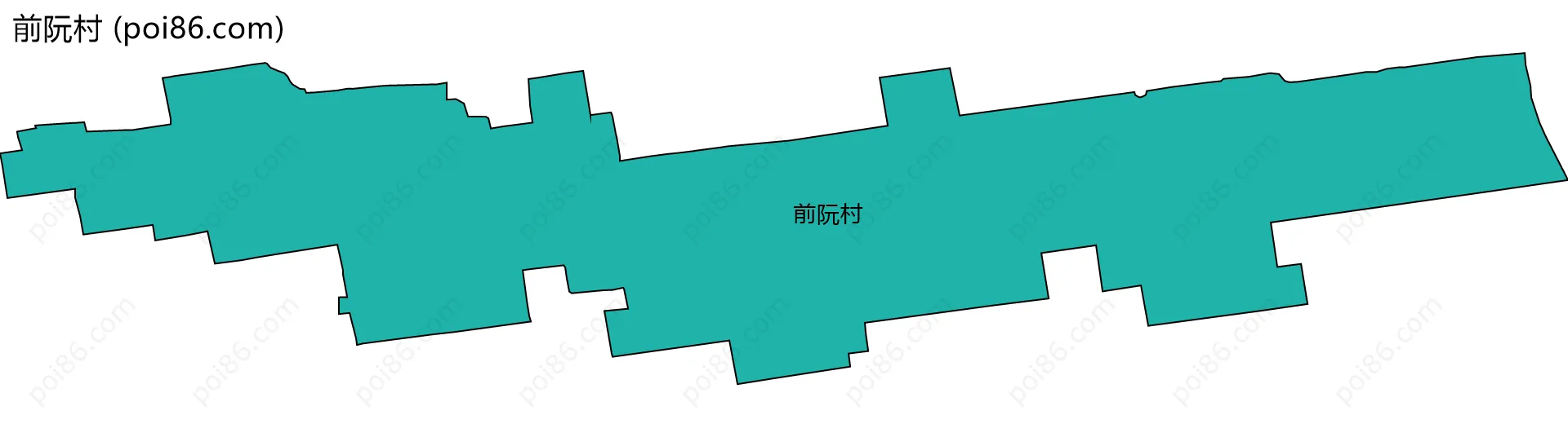 前阮村边界地图