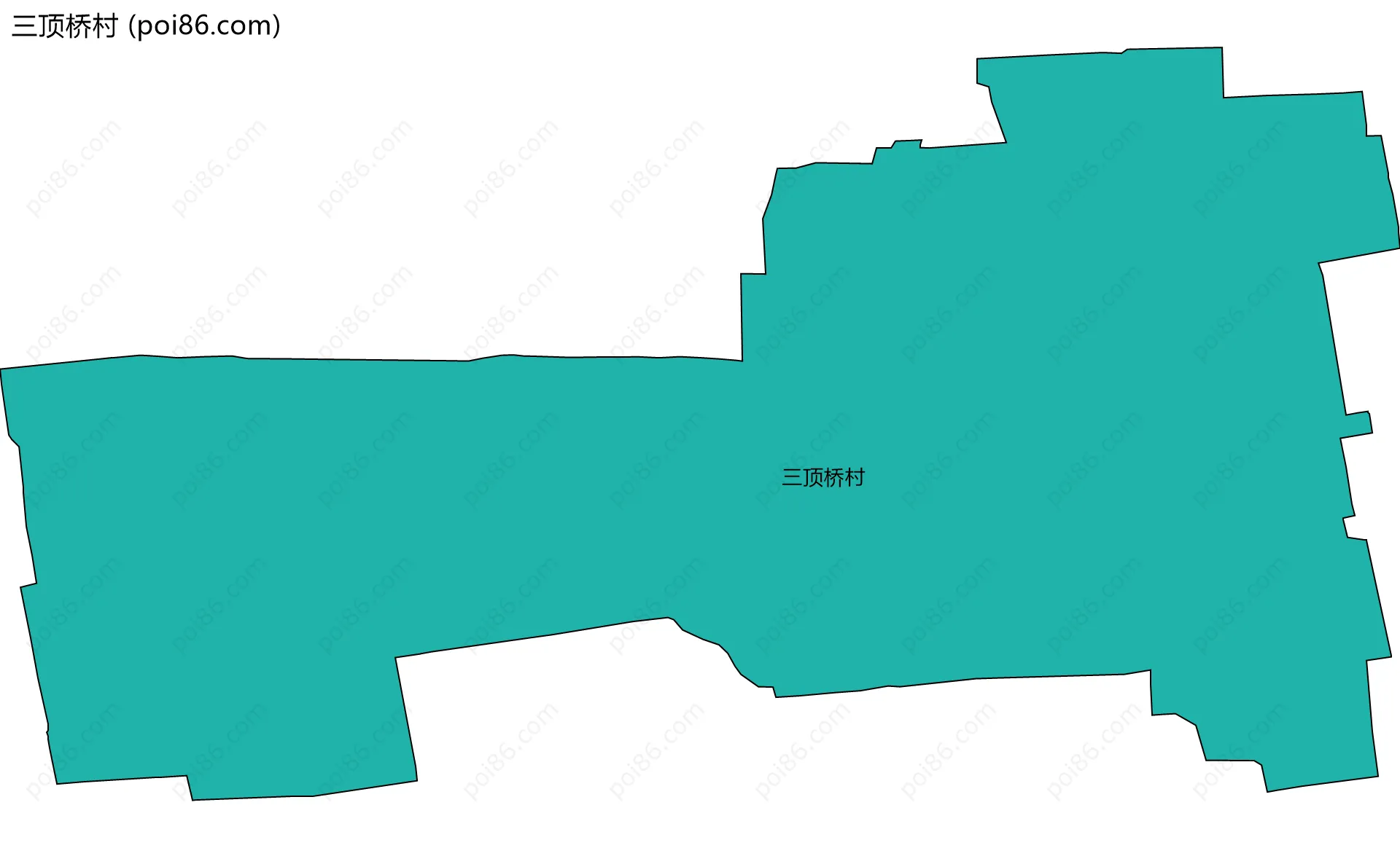 三顶桥村边界地图