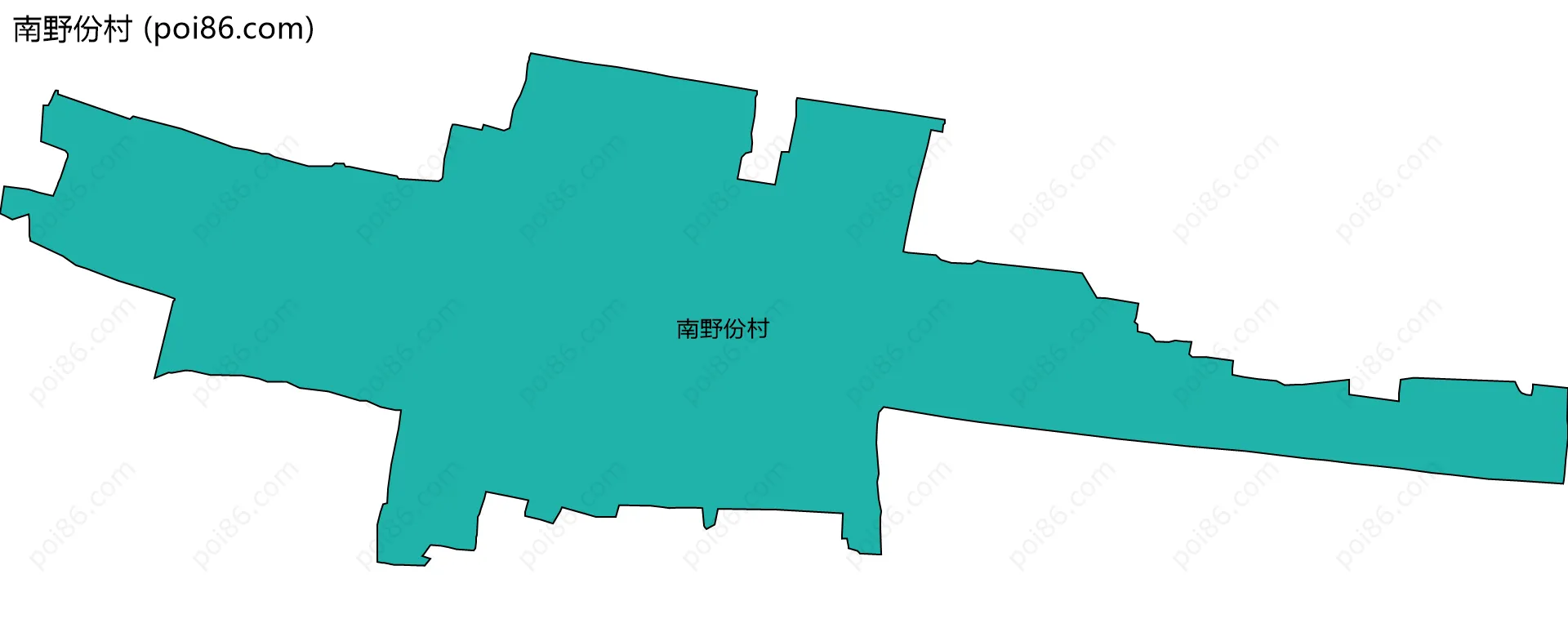 南野份村边界地图