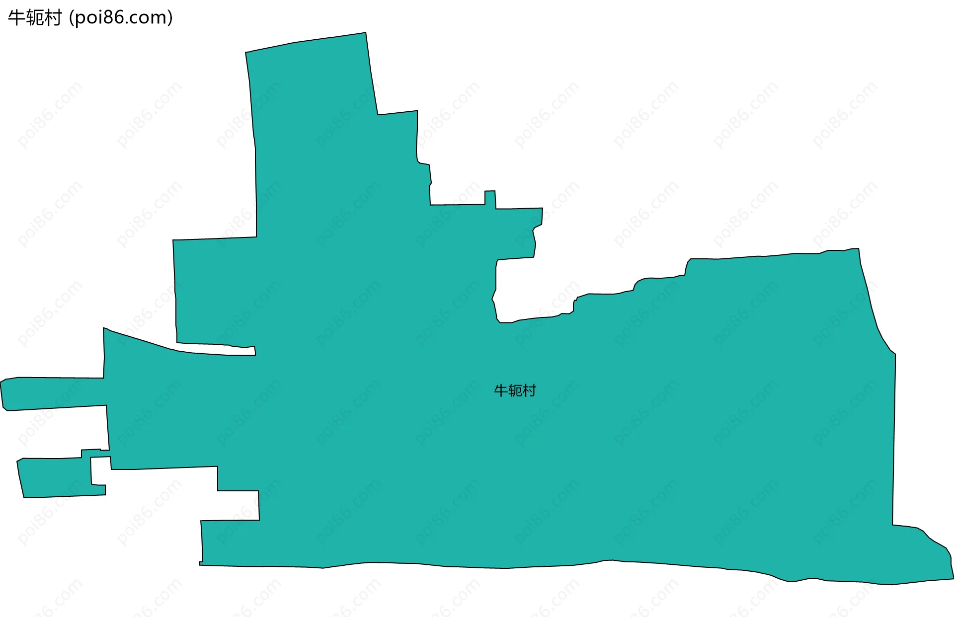 牛轭村边界地图