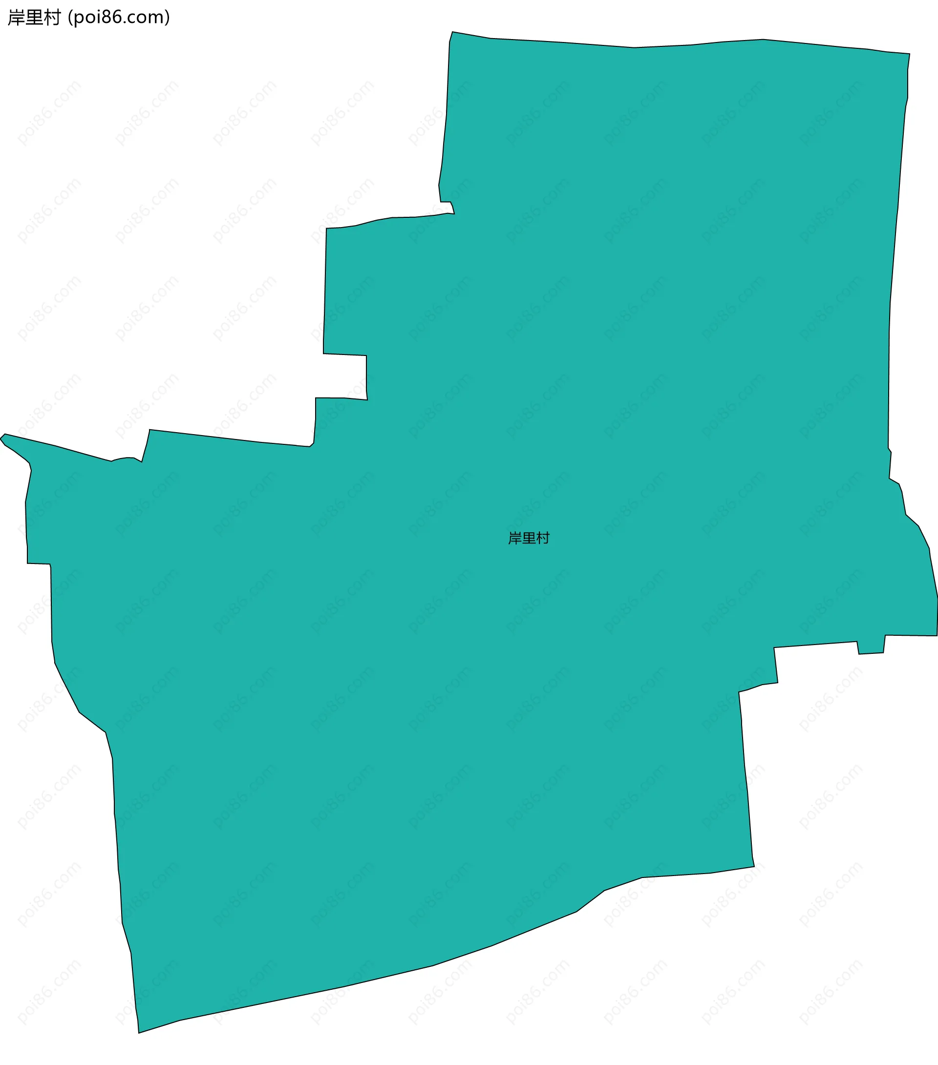 岸里村边界地图