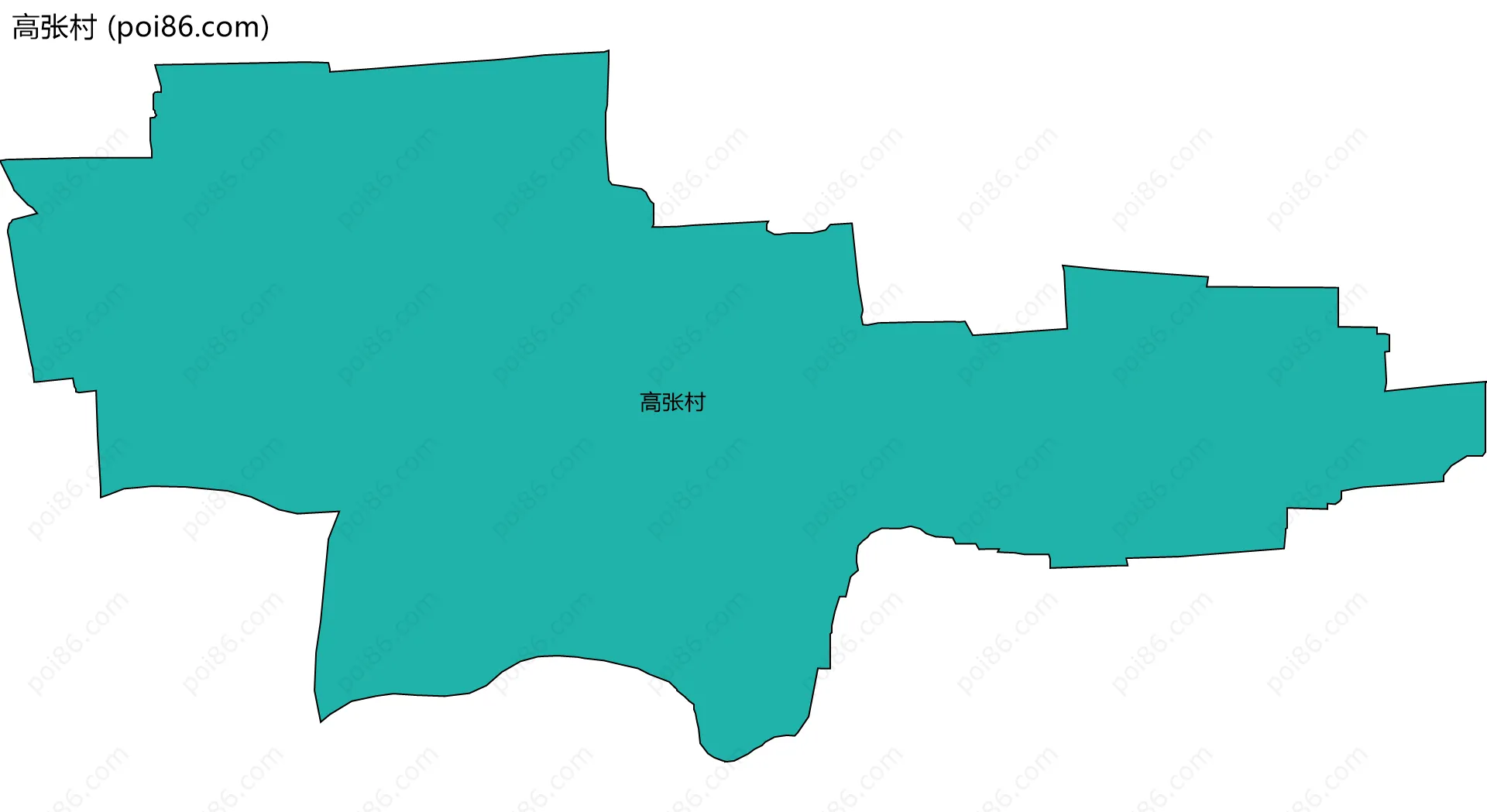 高张村边界地图