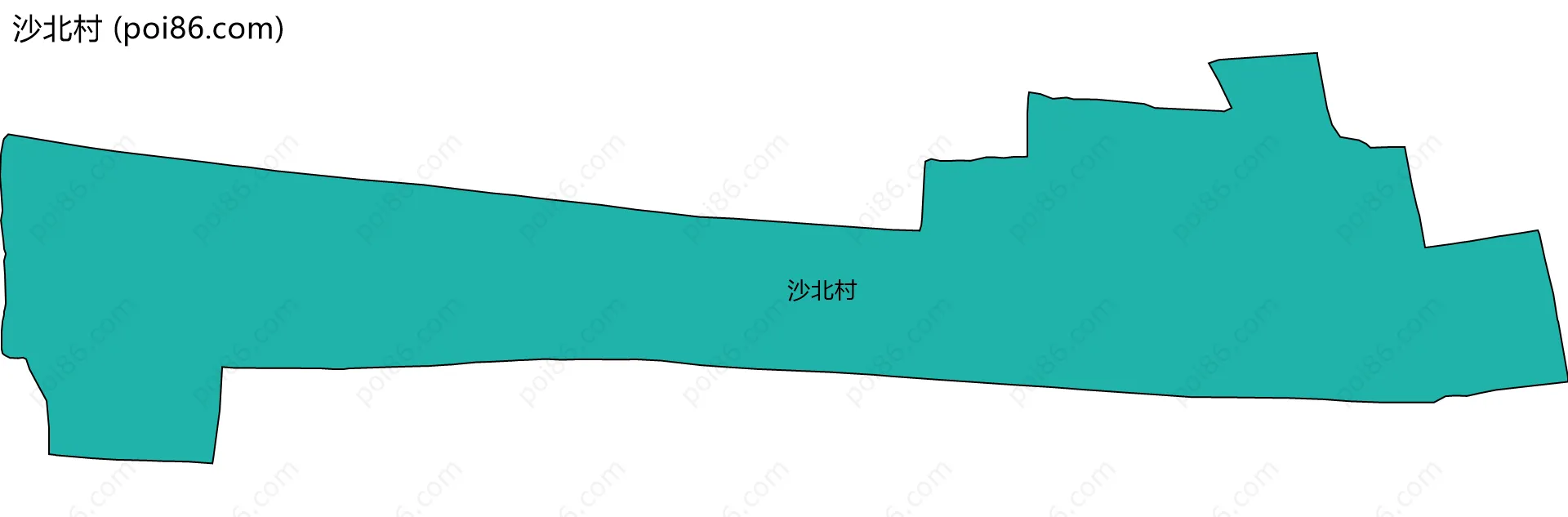 沙北村边界地图