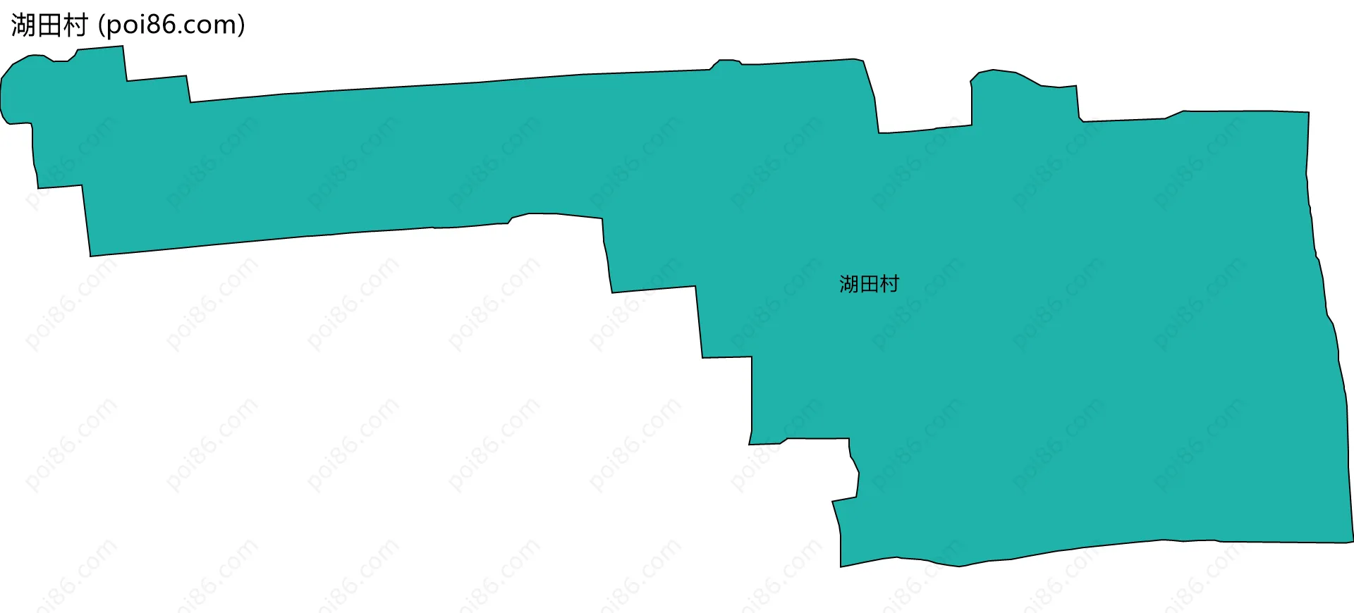 湖田村边界地图