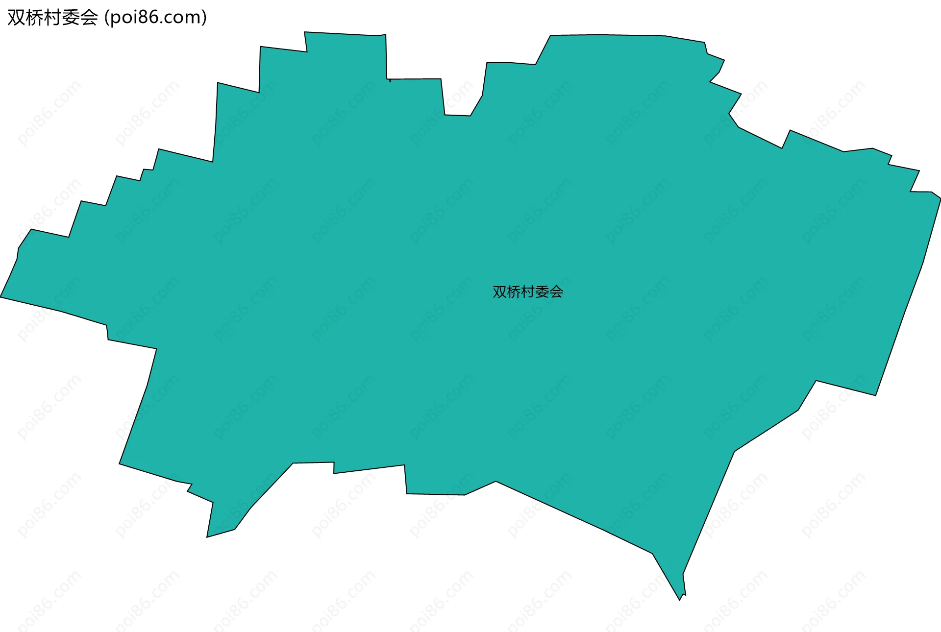双桥村委会边界地图