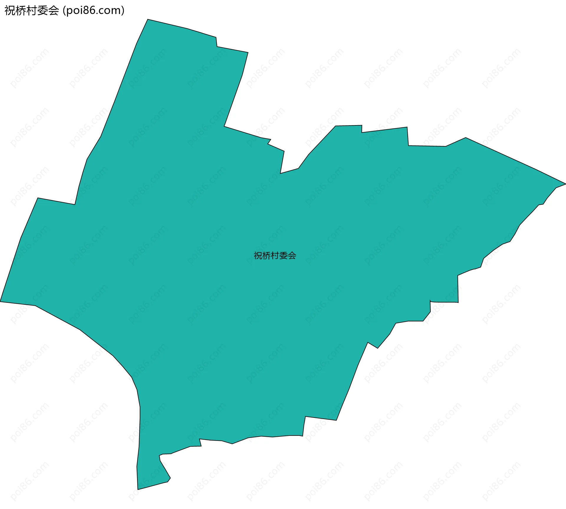 祝桥村委会边界地图