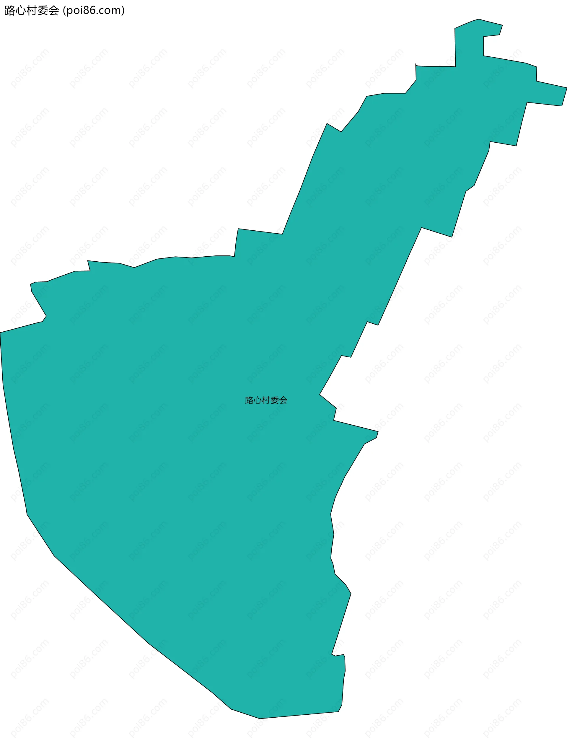 路心村委会边界地图