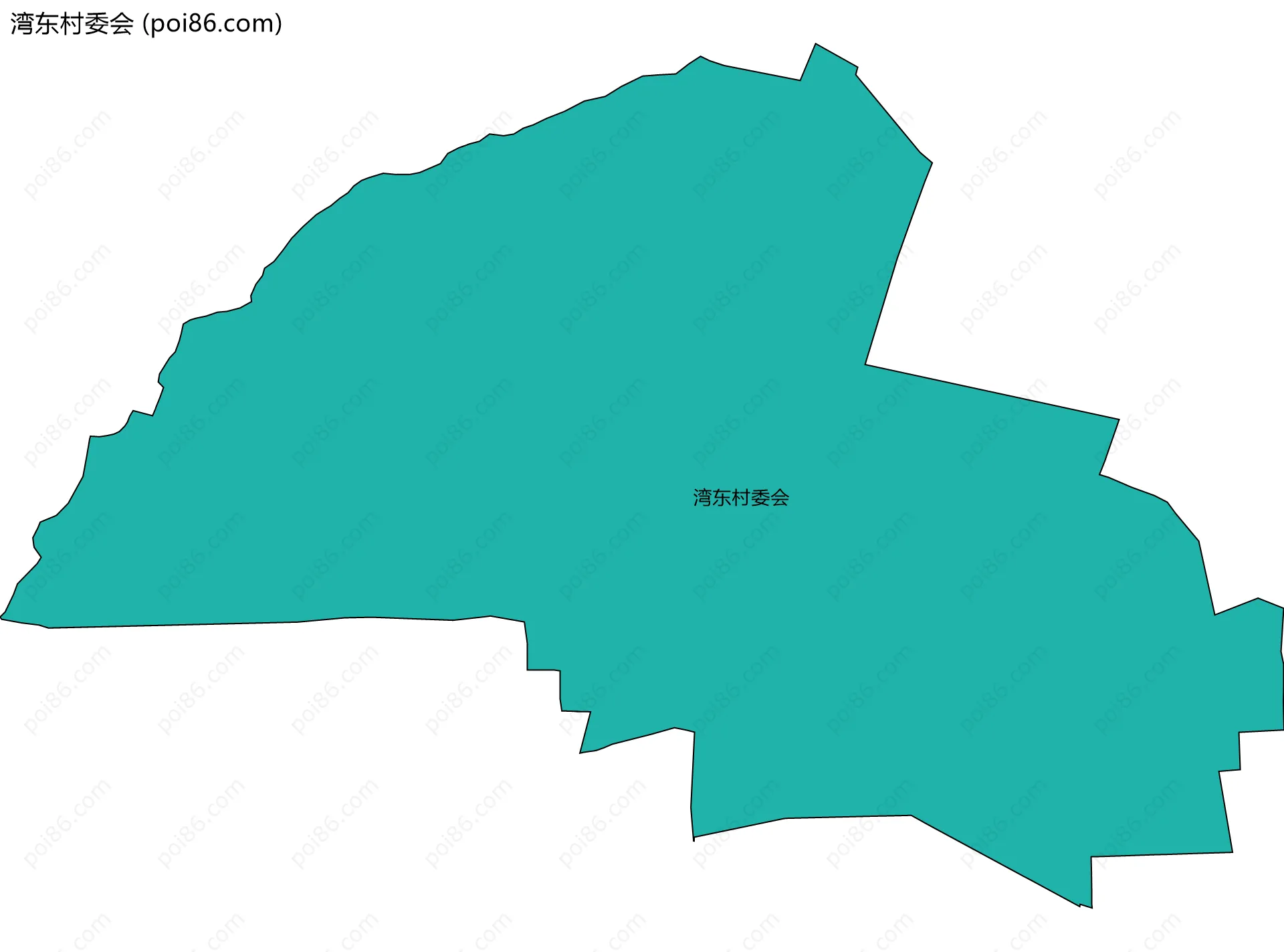 湾东村委会边界地图