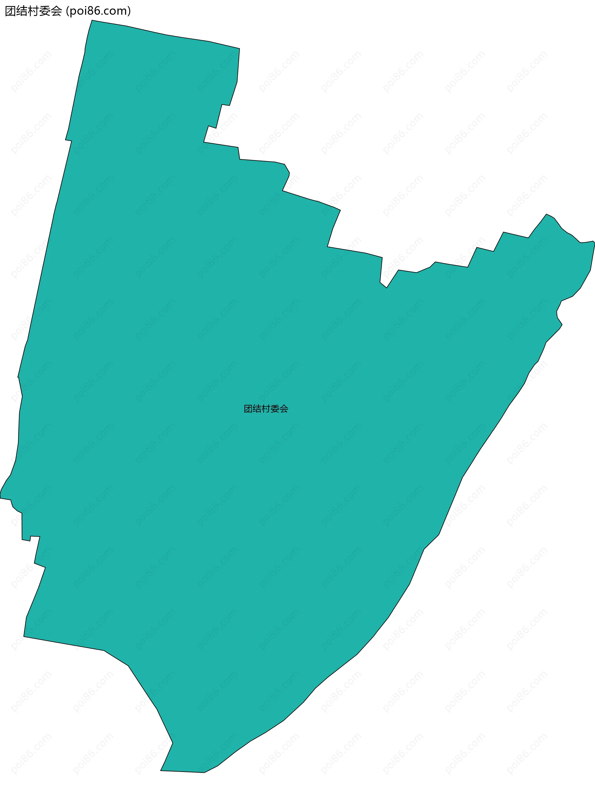 团结村委会边界地图
