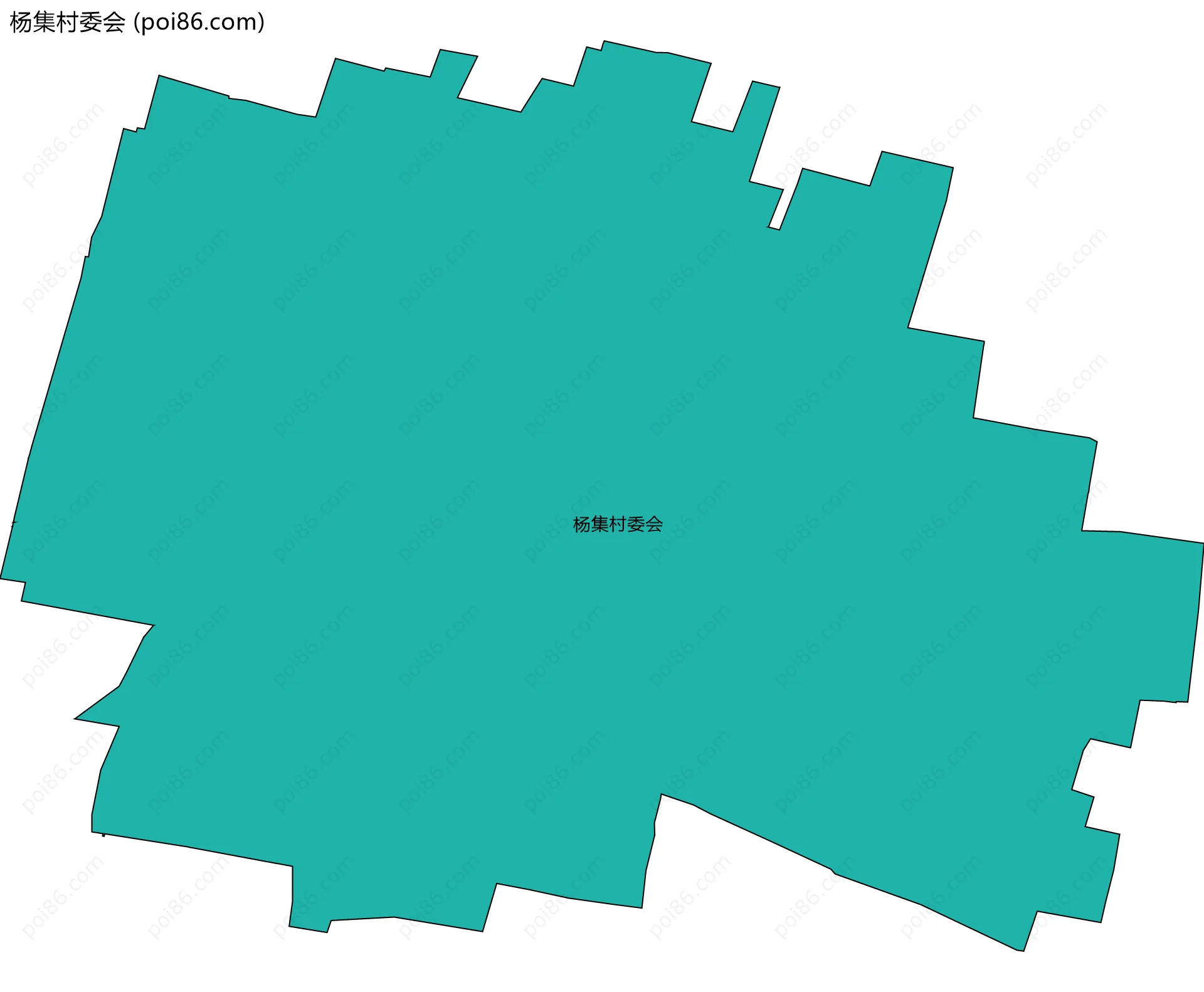 杨集村委会边界地图