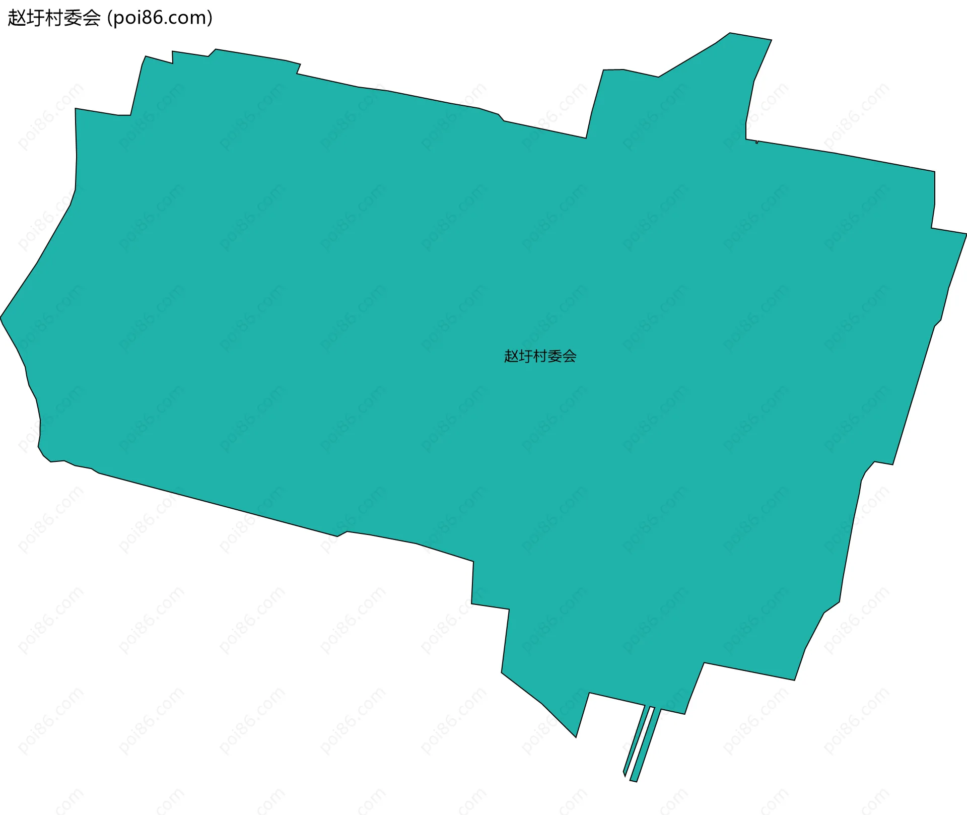 赵圩村委会边界地图