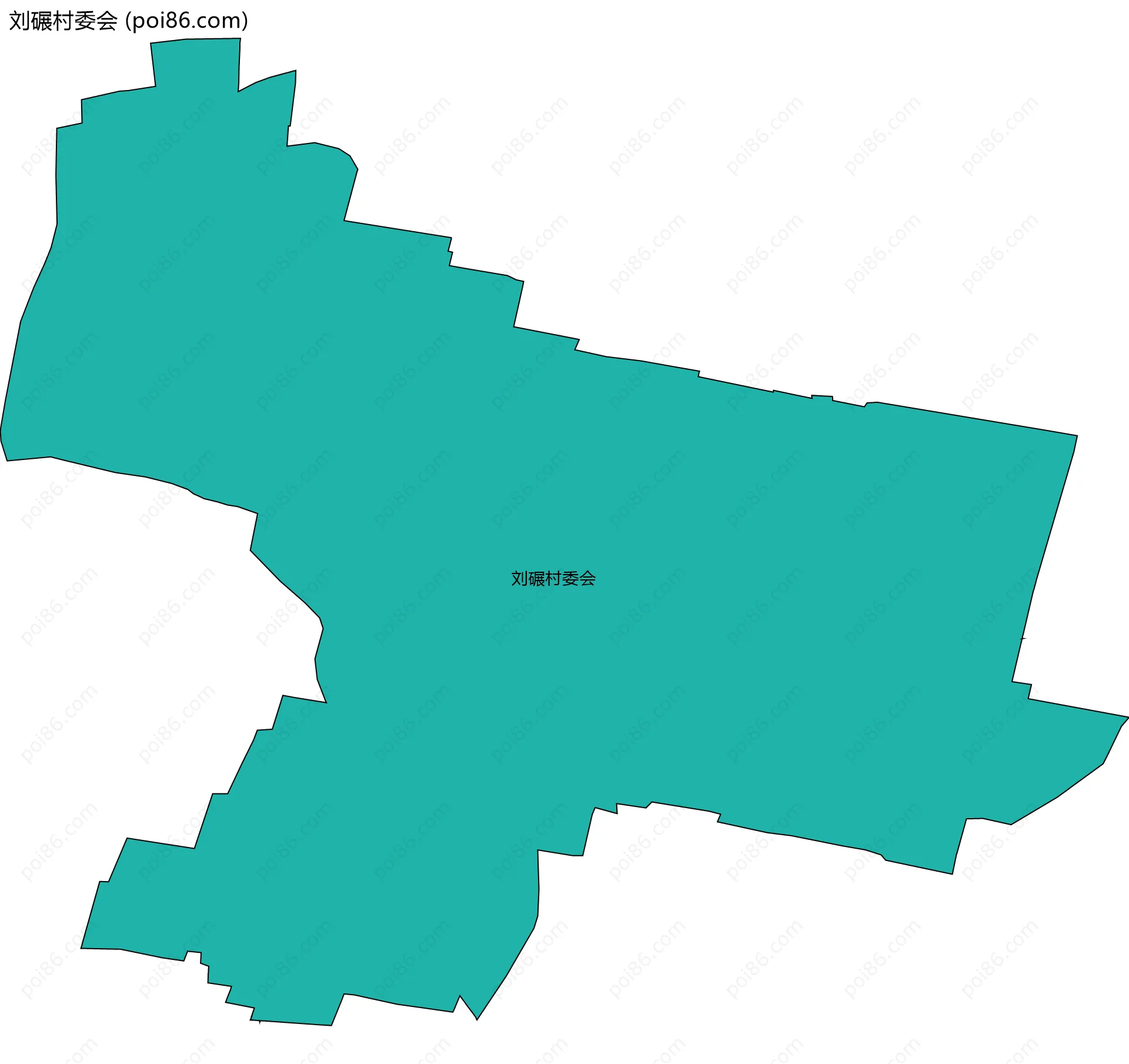 刘碾村委会边界地图
