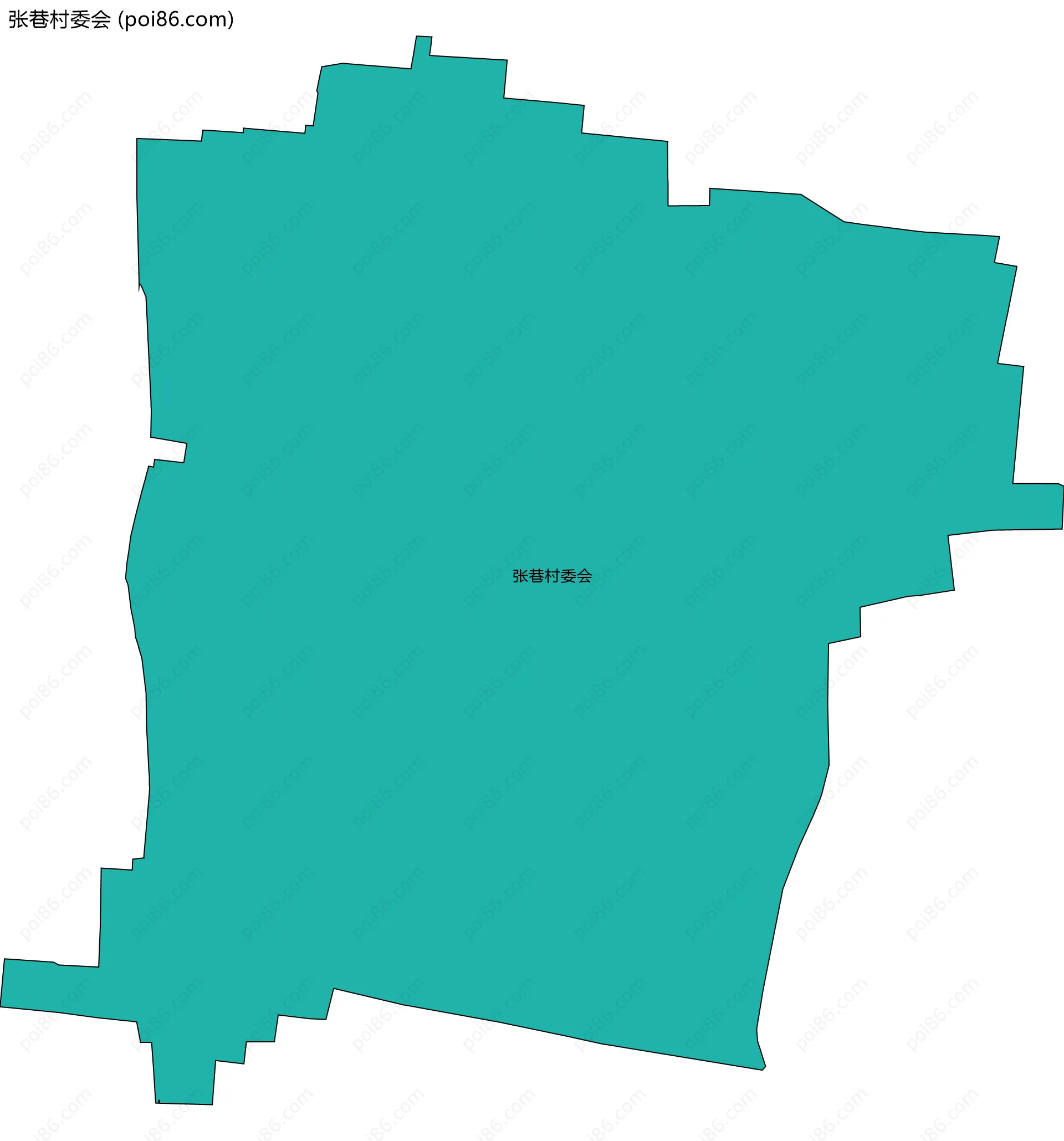 张巷村委会边界地图