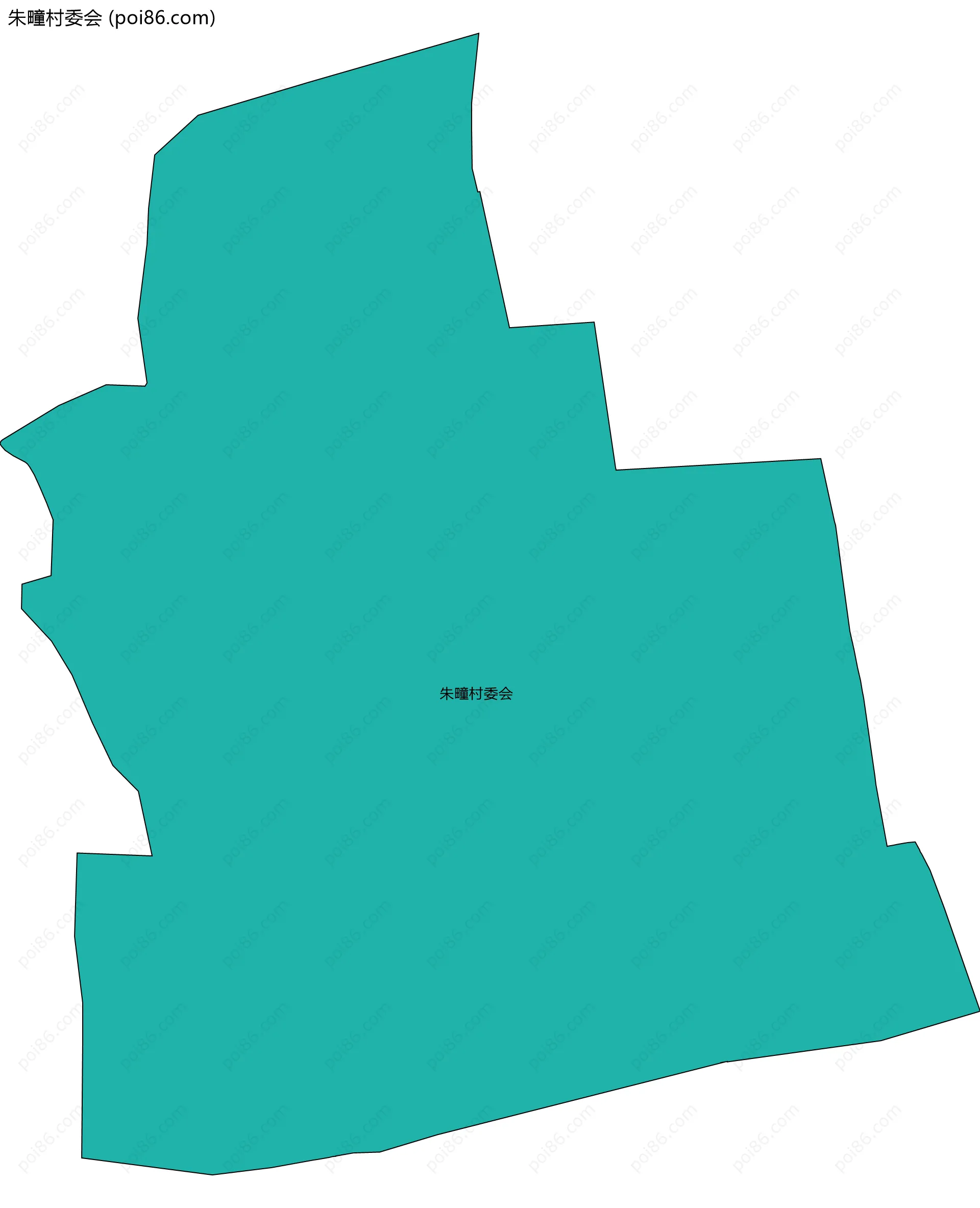 朱疃村委会边界地图