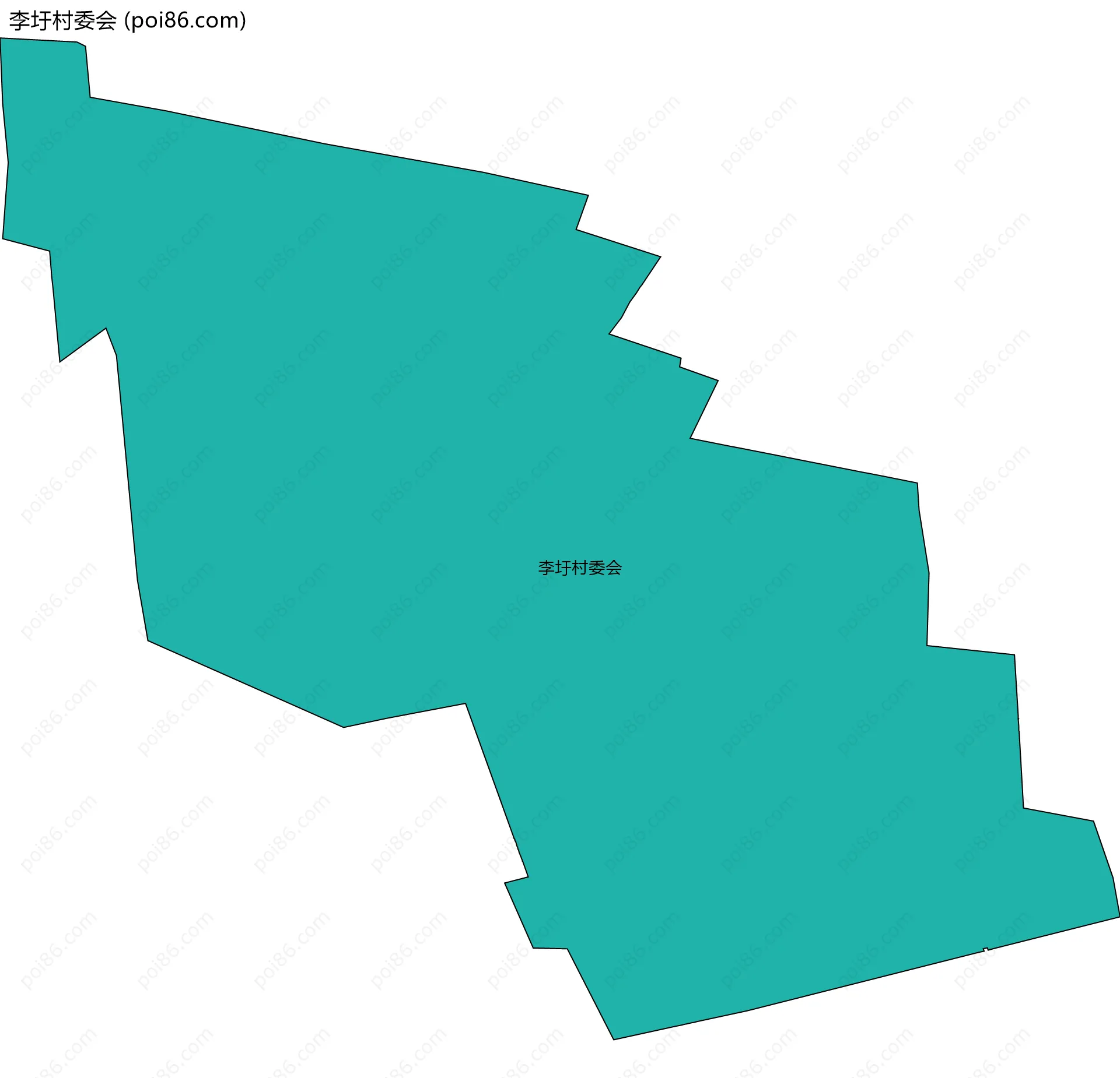 李圩村委会边界地图