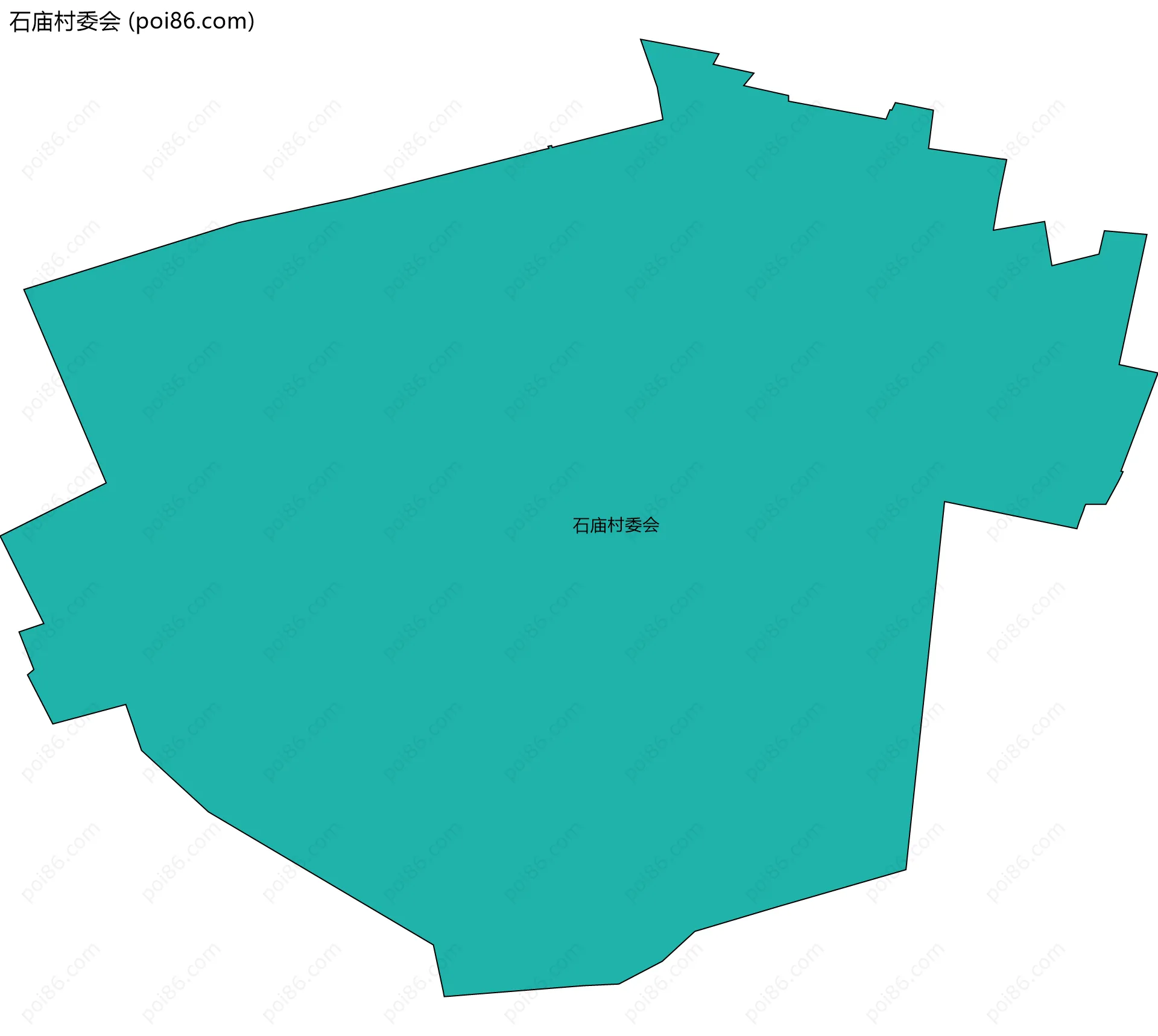 石庙村委会边界地图