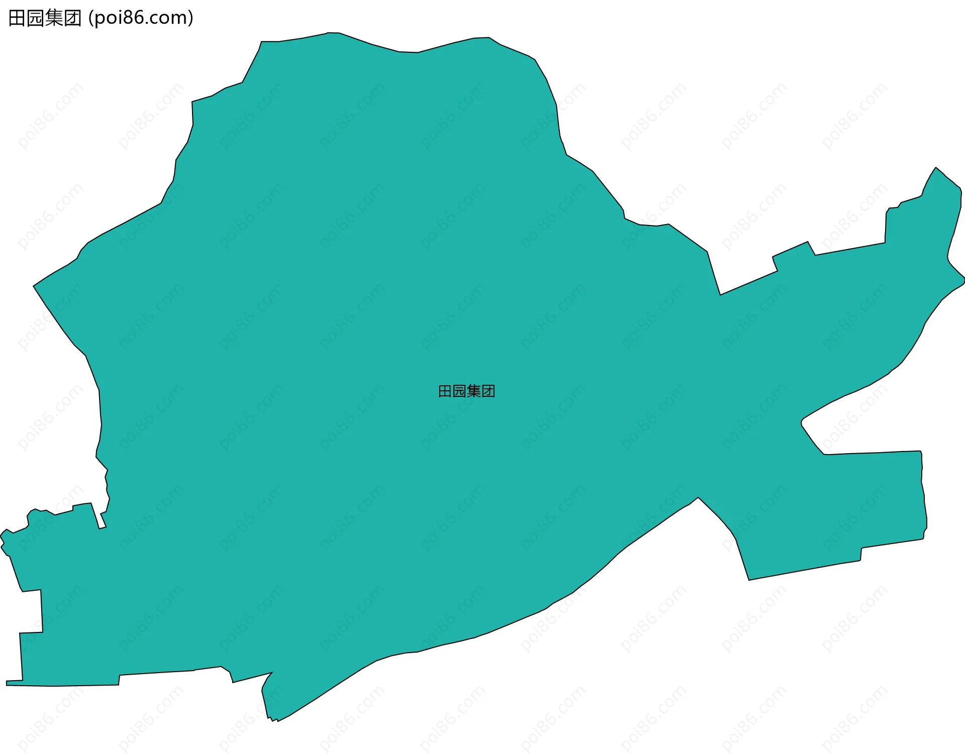 田园集团边界地图