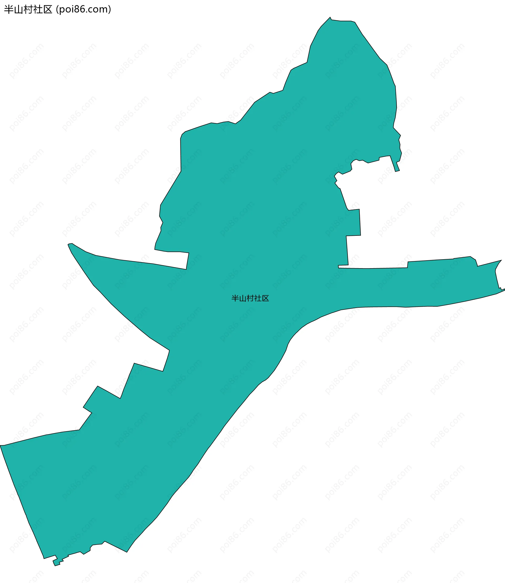 半山村社区边界地图