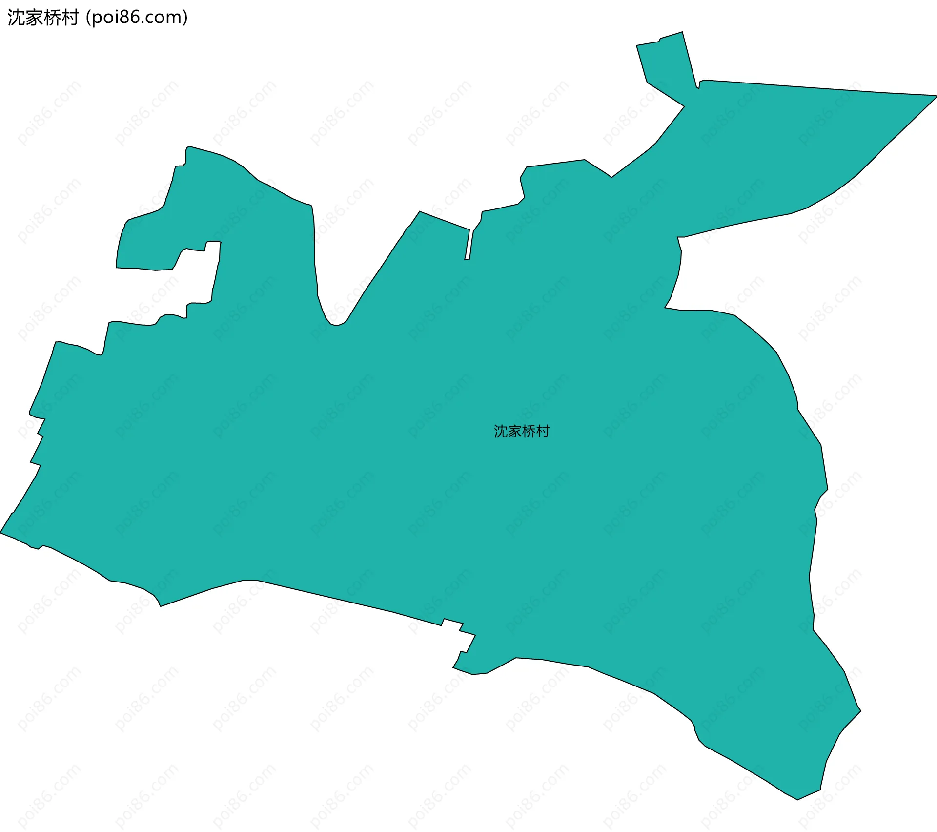 沈家桥村边界地图