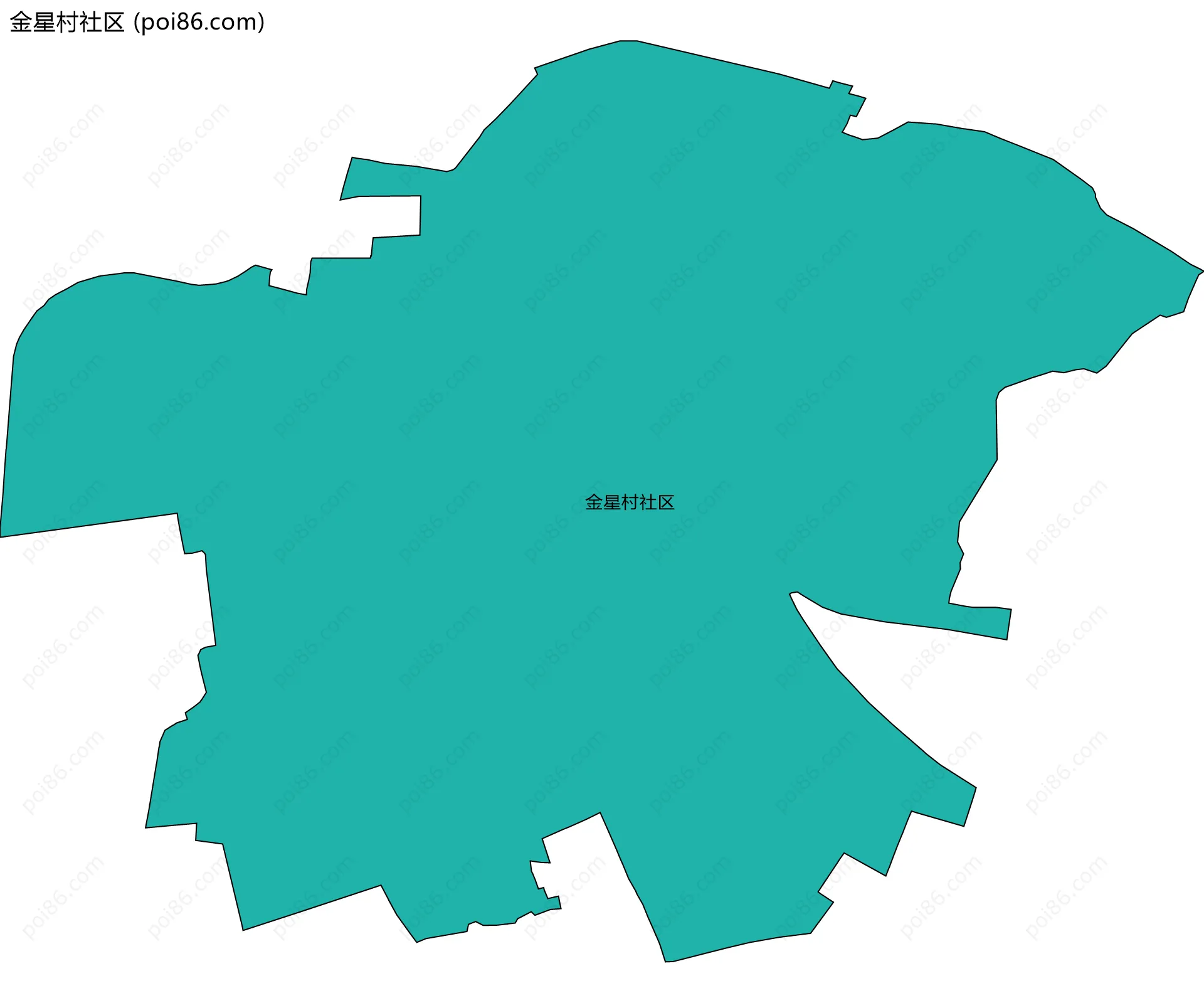 金星村社区边界地图