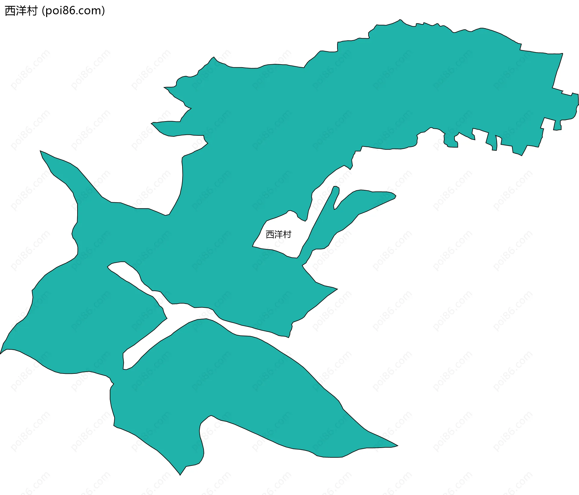 西洋村边界地图