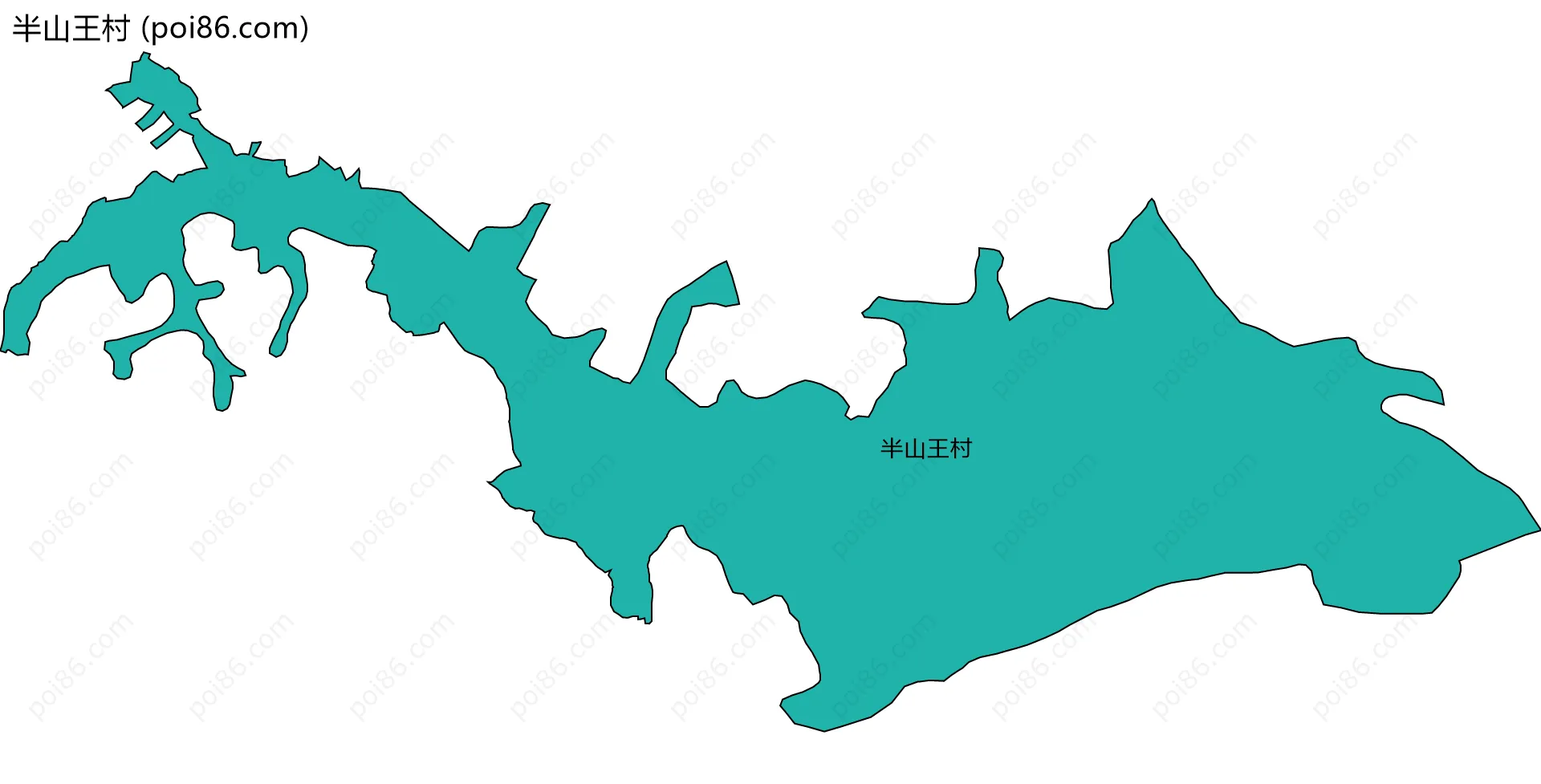 半山王村边界地图