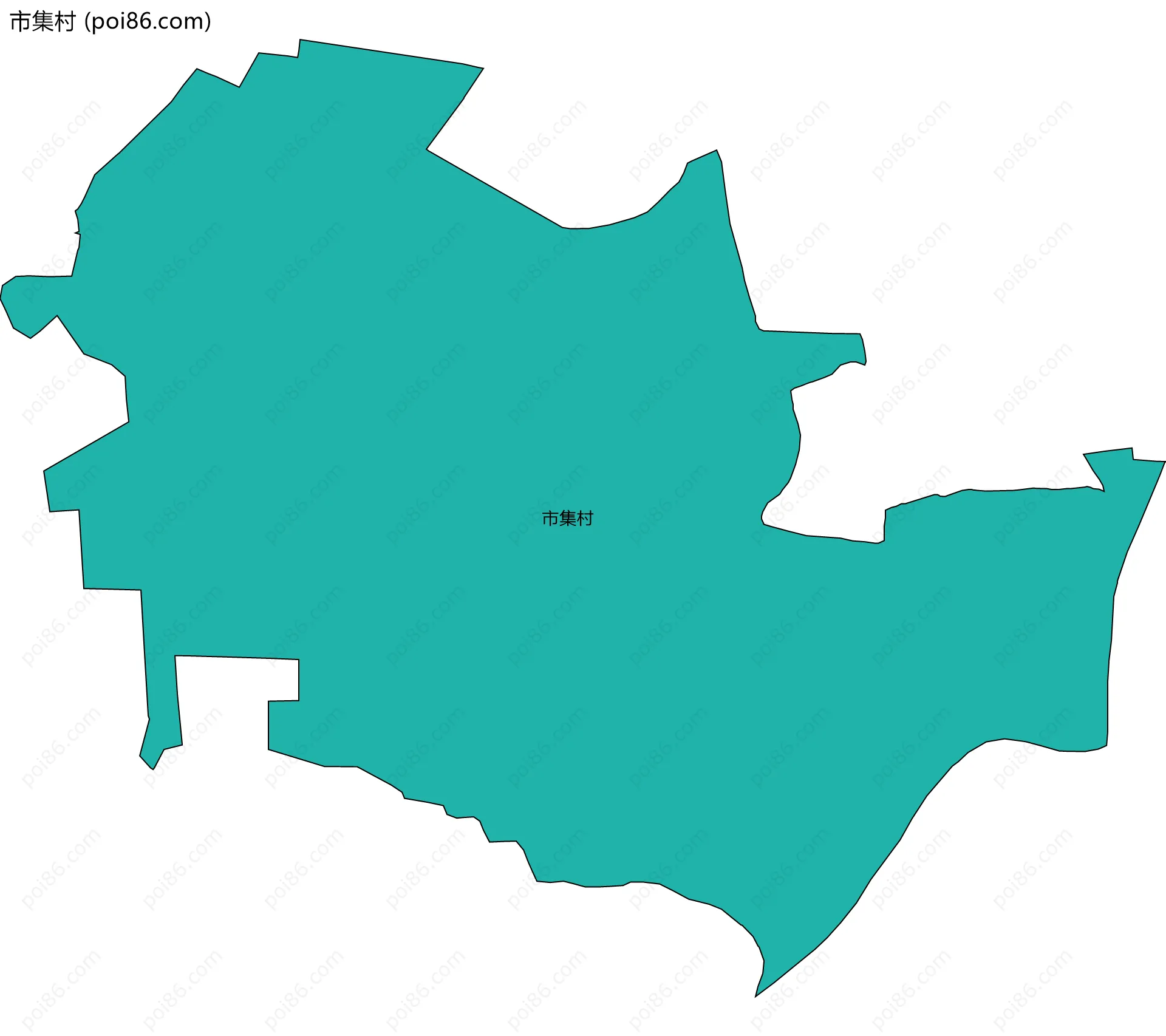 市集村边界地图