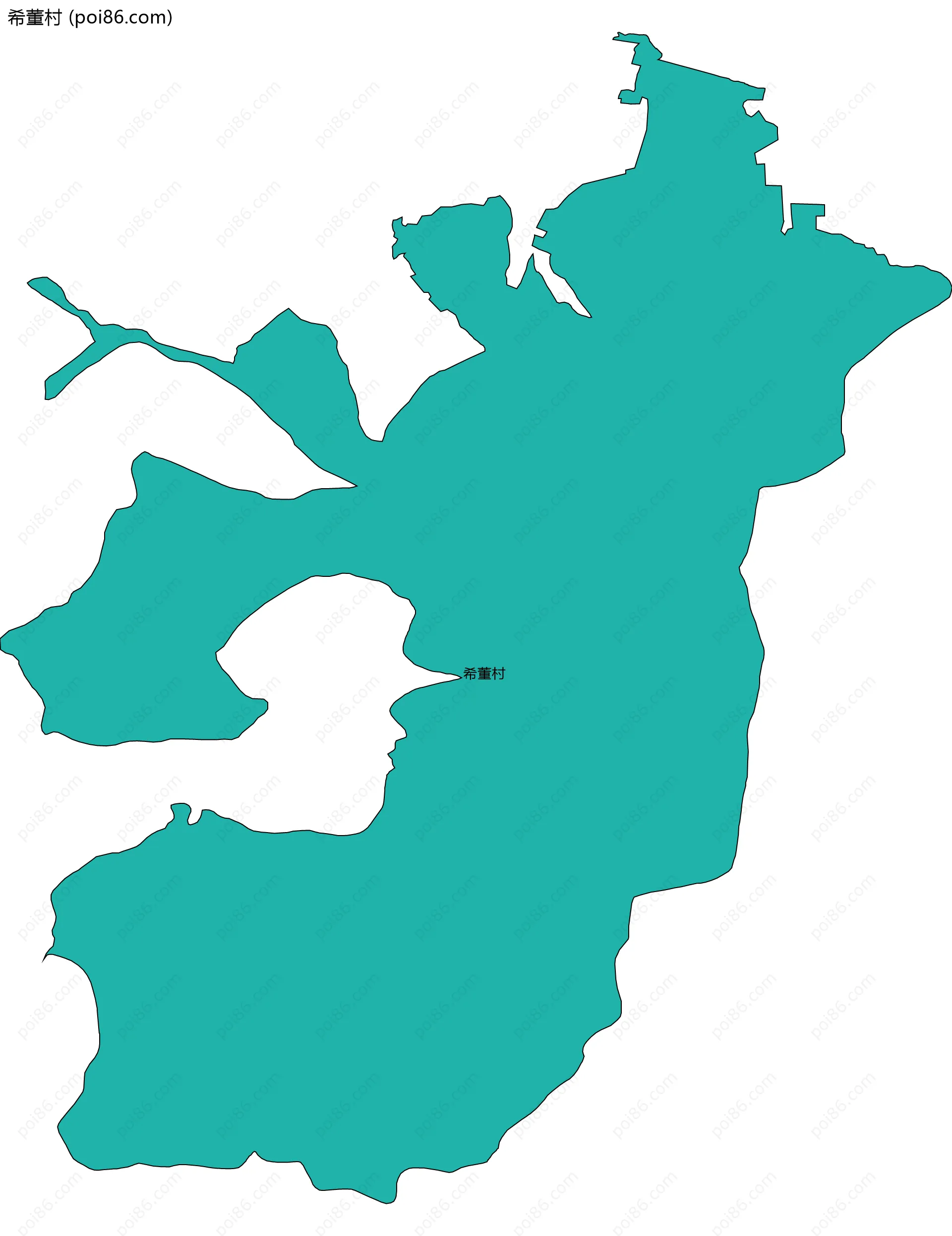 希董村边界地图
