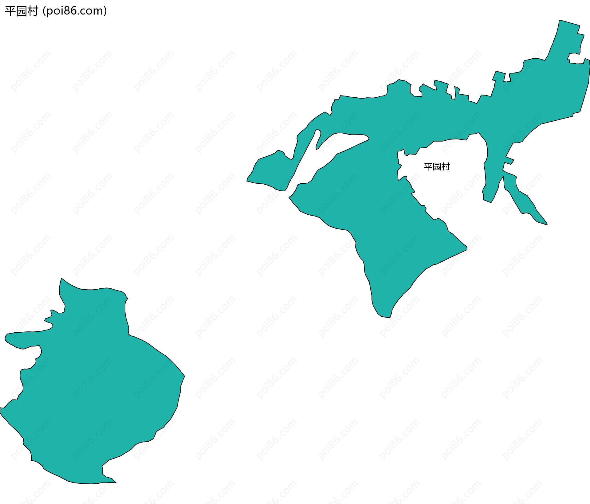 平园村边界地图