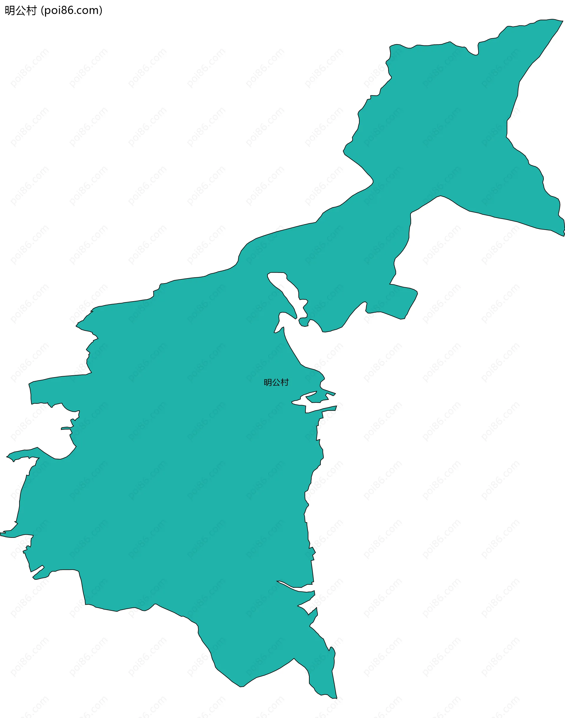 明公村边界地图