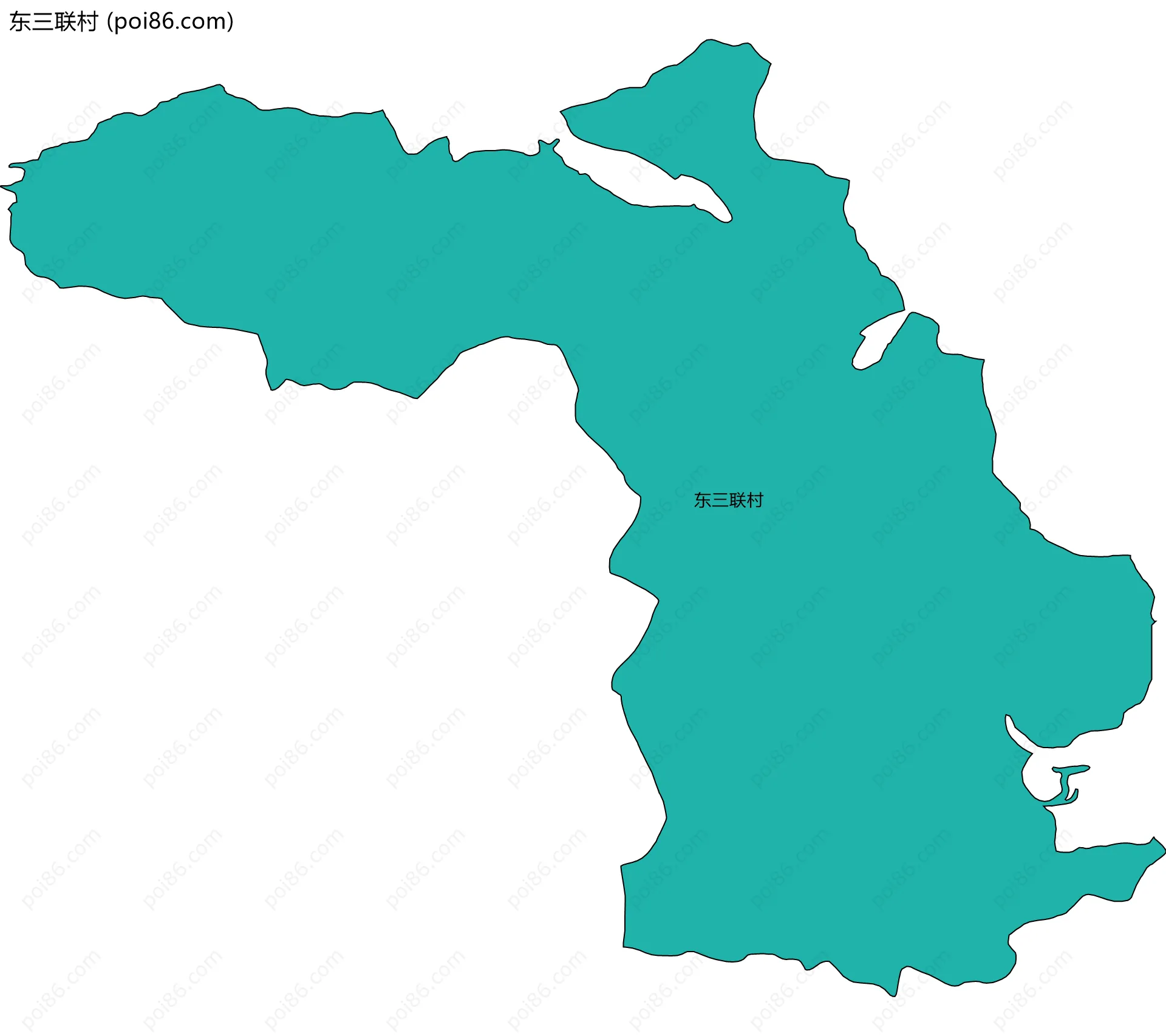 东三联村边界地图