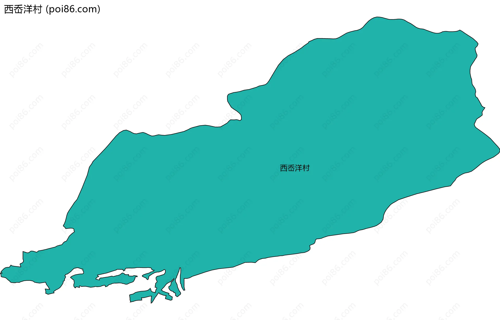 西岙洋村边界地图